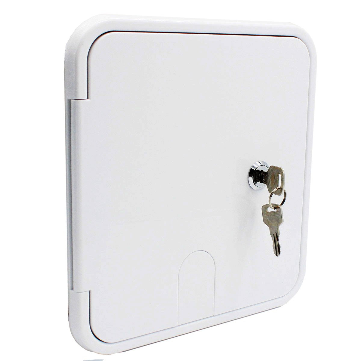 X-Haibei Rv Electric Power Cord Cable Hatch Cover Camper Trailer Hose Storage Door Compartment Lock 2 Keys W 6-1/4 Inch, H 6-3/4