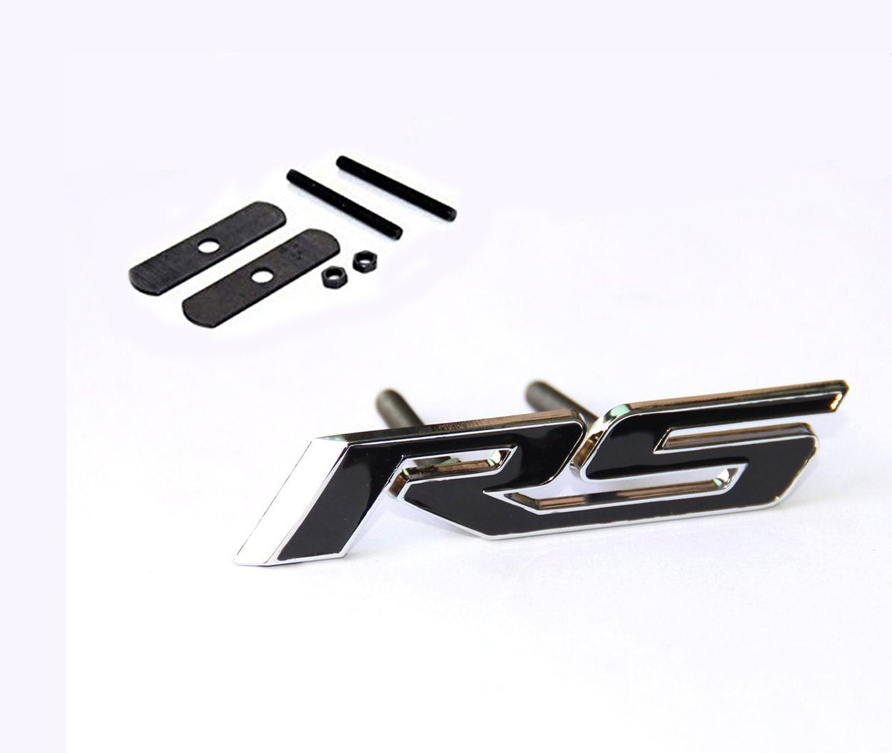 Yoaoo 1X Oem Grille Rs R S Emblem Badge 3D Logo Allloy Compatible With Camaro Series Black