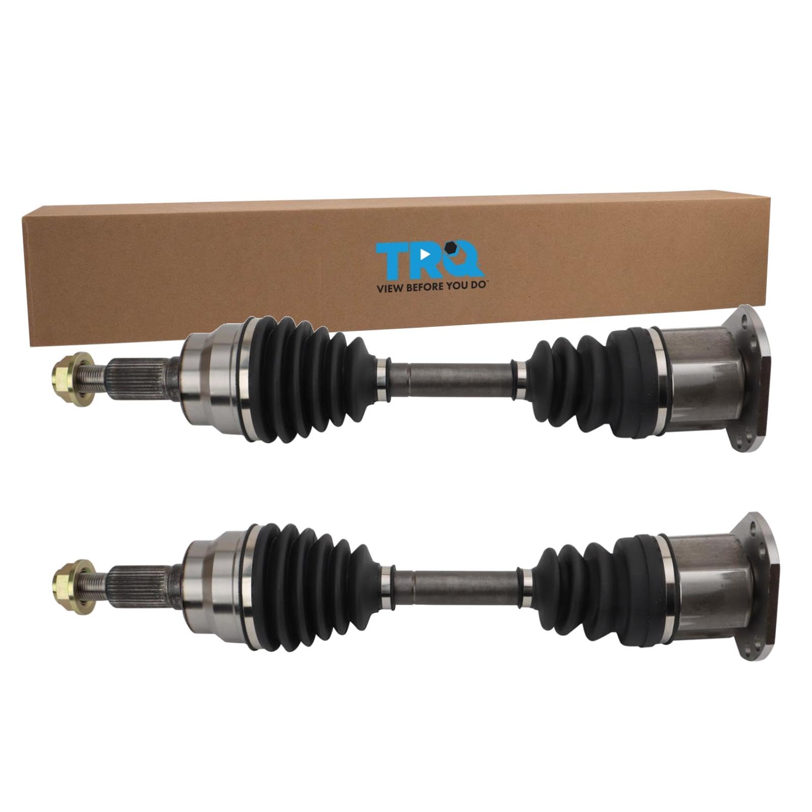 TRQ Front CV Axle Shaft Assembly Set Compatible with 2003-2014 Chevrolet Express 1500 2003-2005 Express 2500 GMC Savana 1500 200