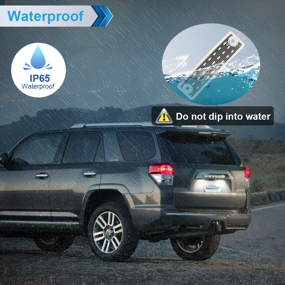 Mbuydiy Led License Plate Light Lamp Assembly Compatible With 1996-2024 4Runner 2008-2022 Sequoia 6000K White, Pack Of 2