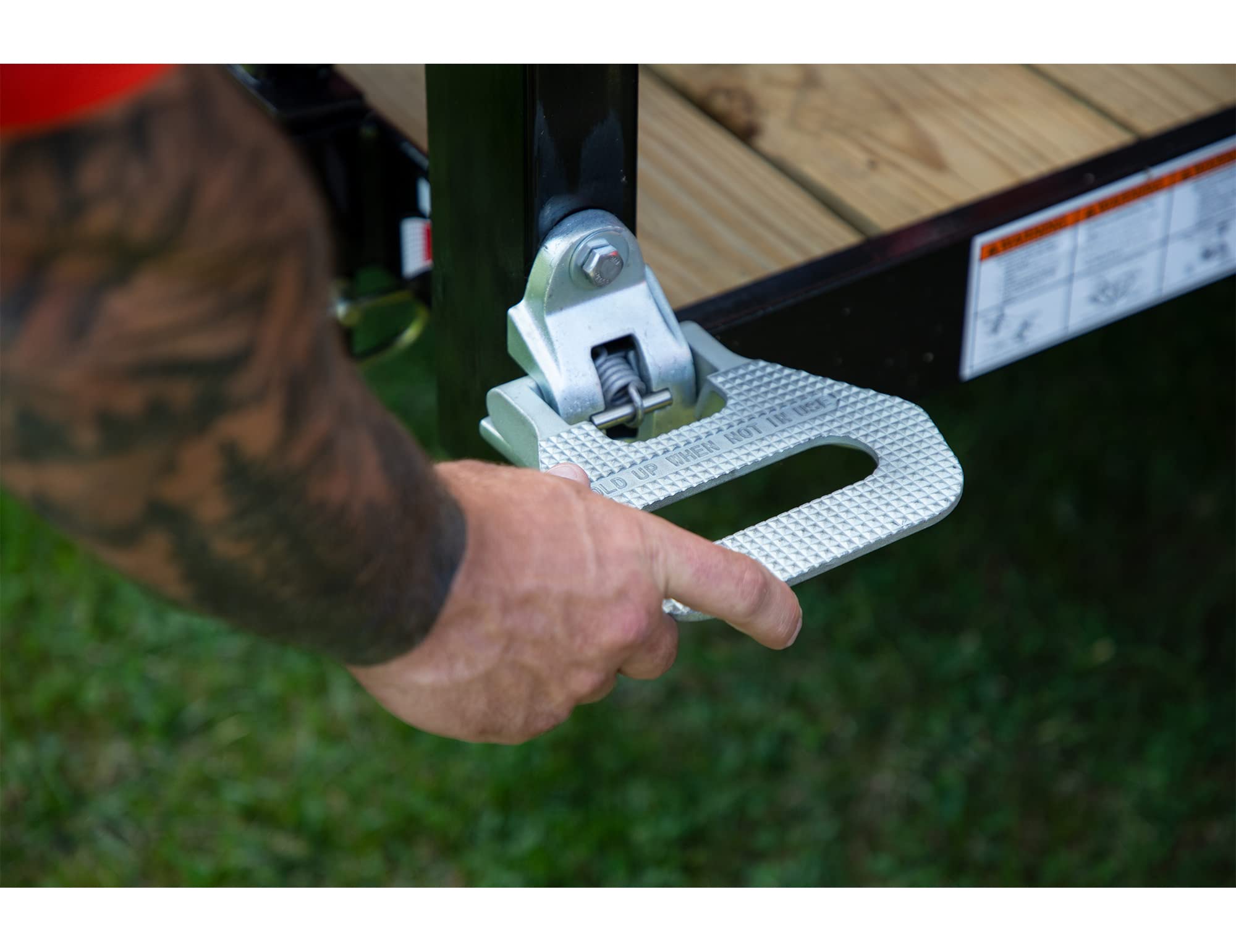 Buyers Products 52365862 Zinc Plated Trailer Folding Step, 2 Pack, Attachable Steps for Busses, RVs, Trucks & Trailers