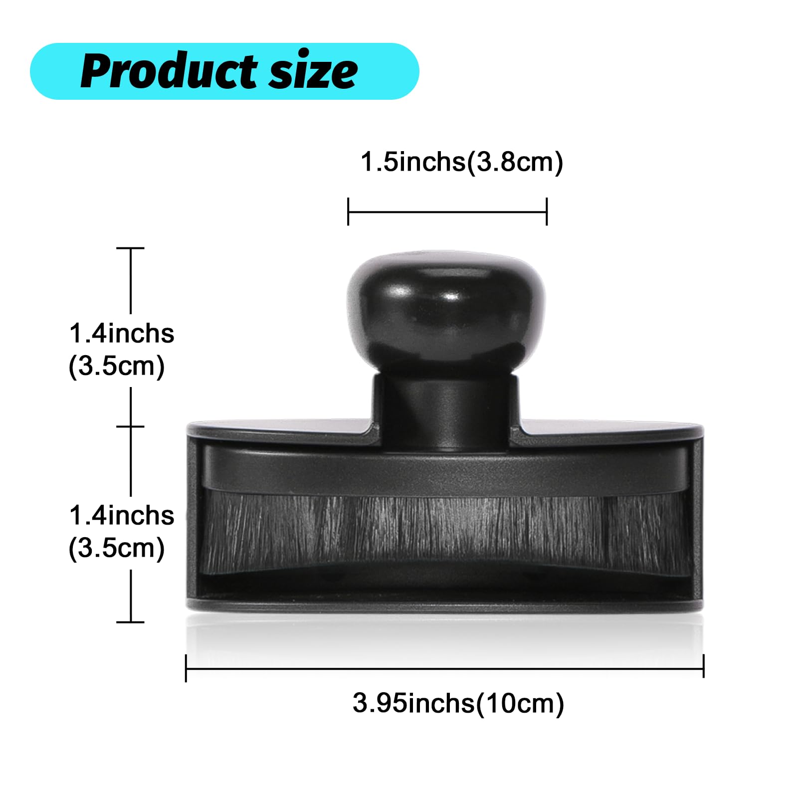 Yoseng Tire Shine Brush - Curved Brush Head & Large 3.8'' Tire Dressing Applicator with Storage Stand for Automotive Detailing,