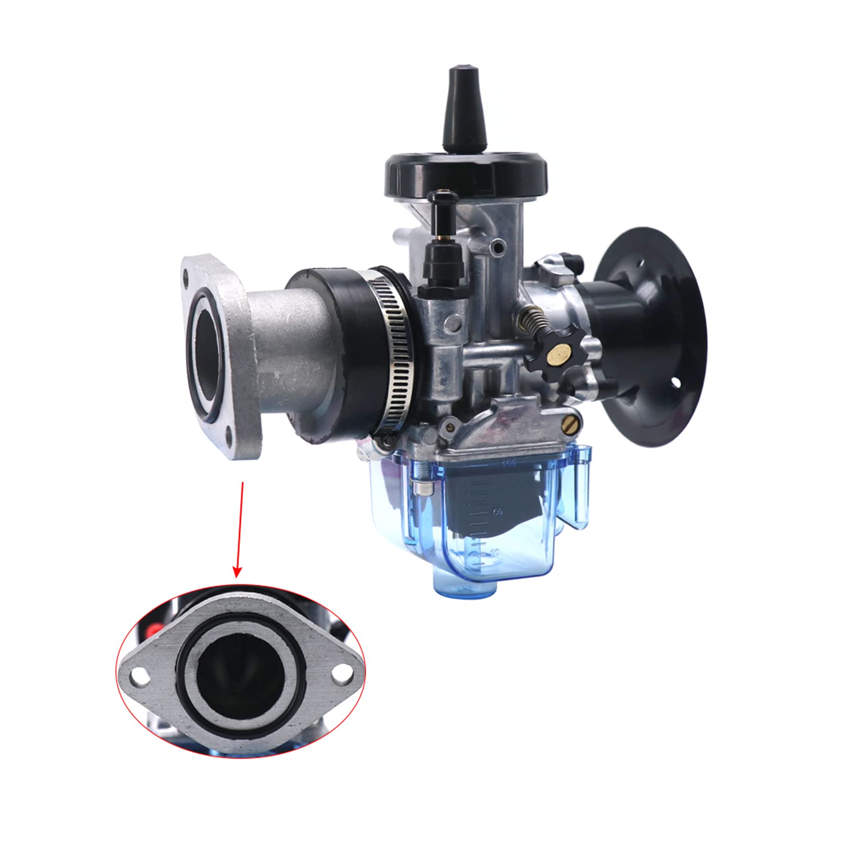 Plsusjhao Carburetor Carb Intake Manifold Boot Joint Adapter Carburetor Replacement For Yamaha Wolverine 350 Yfm350X 1999-2005 Big Bear 350 4X4 Atv Powersports Fuel Manifolds 4Kb-13586-01-00