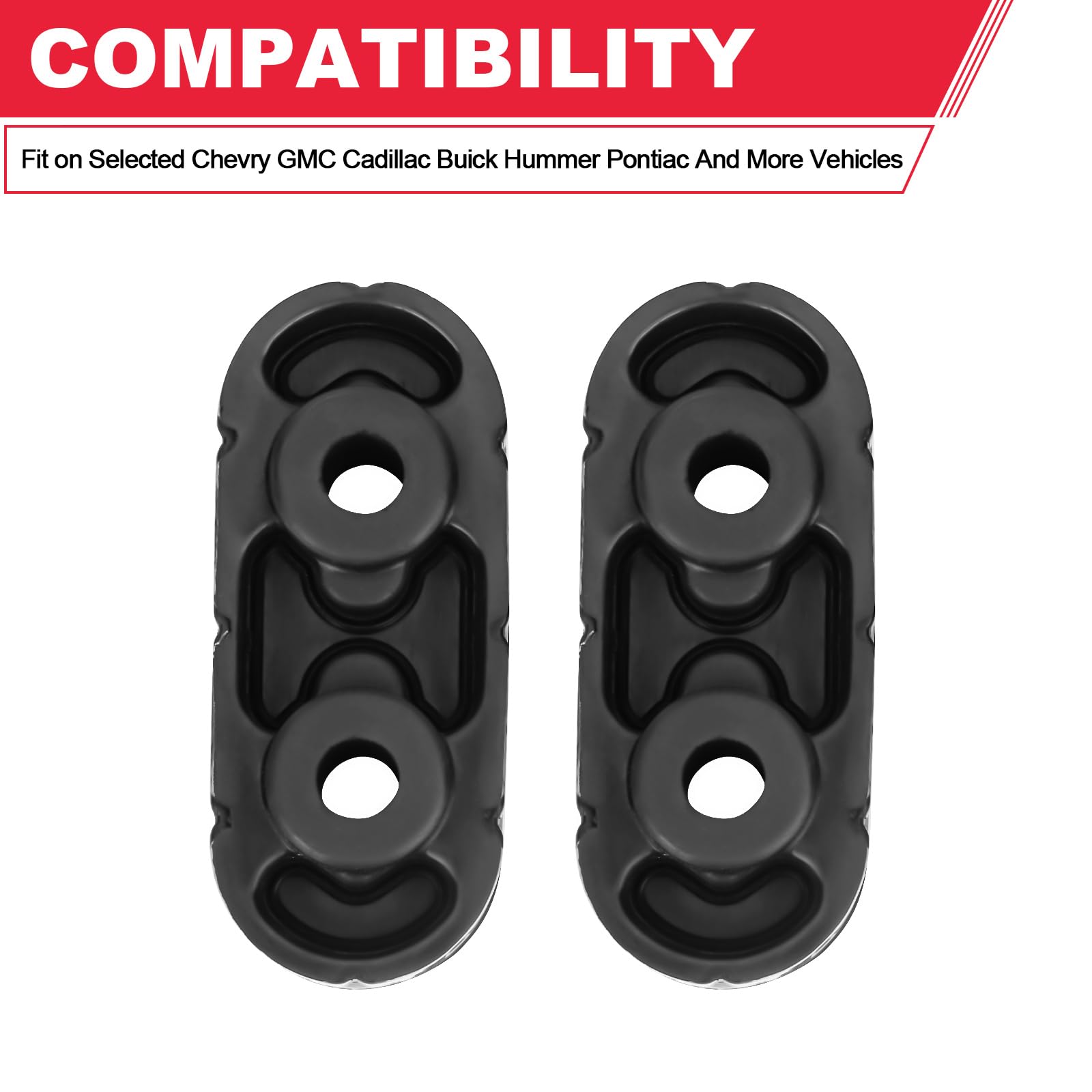 Exhaust Muffler Hanger Insulator (2Pcs) 15092802 Fits For Chevy Express Suburban Silverado 1500 2500 3500 Hd,For Yukon Savana Sierra 1500 2500 3500 Hd,Muffler Tailpipe Hanger With Built-In Iron Frame