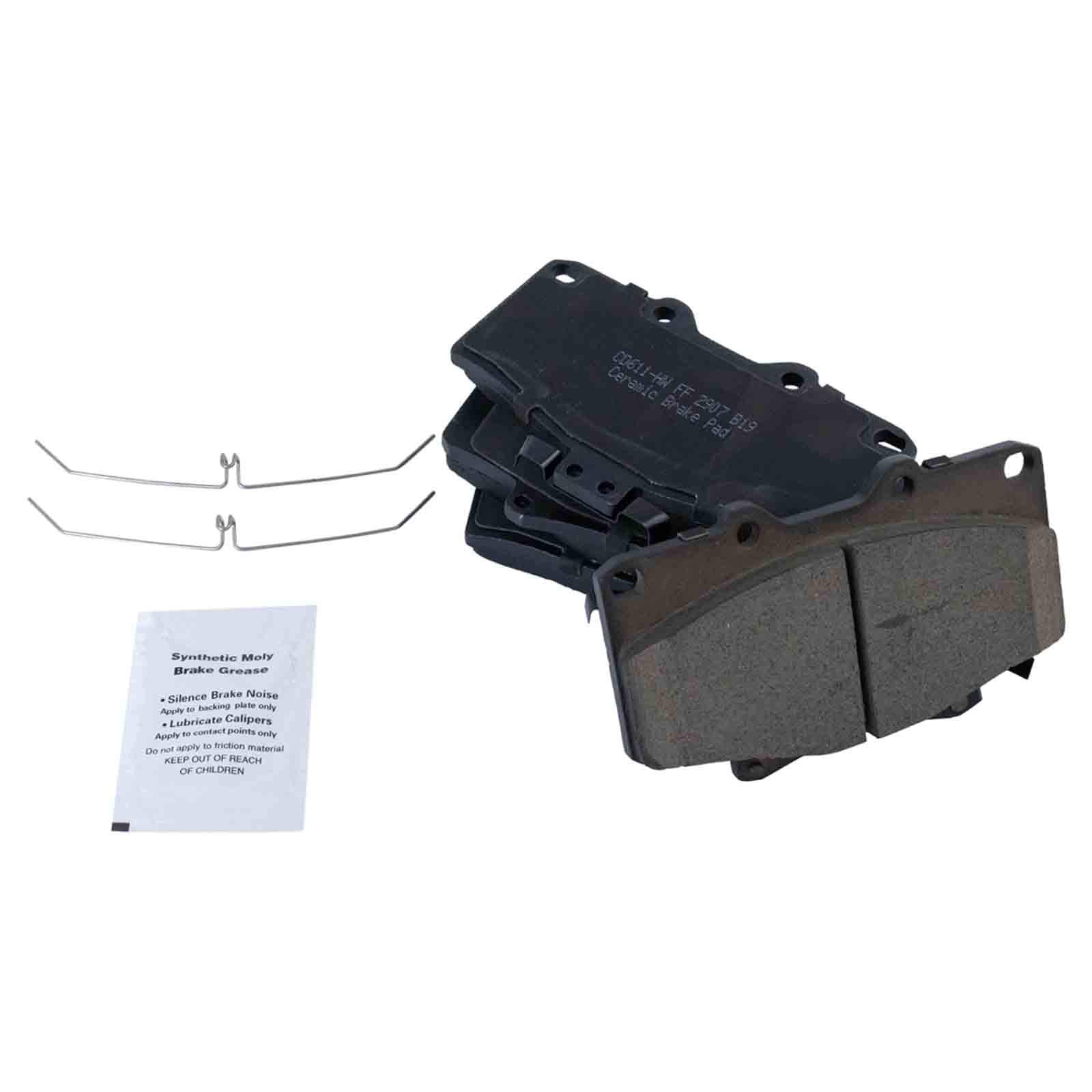 Trq Front Brake Pad & Rotor Kit Brake Pads Brake Rotor Ceramic Compatible With 1996-2000 Toyota 4Runner