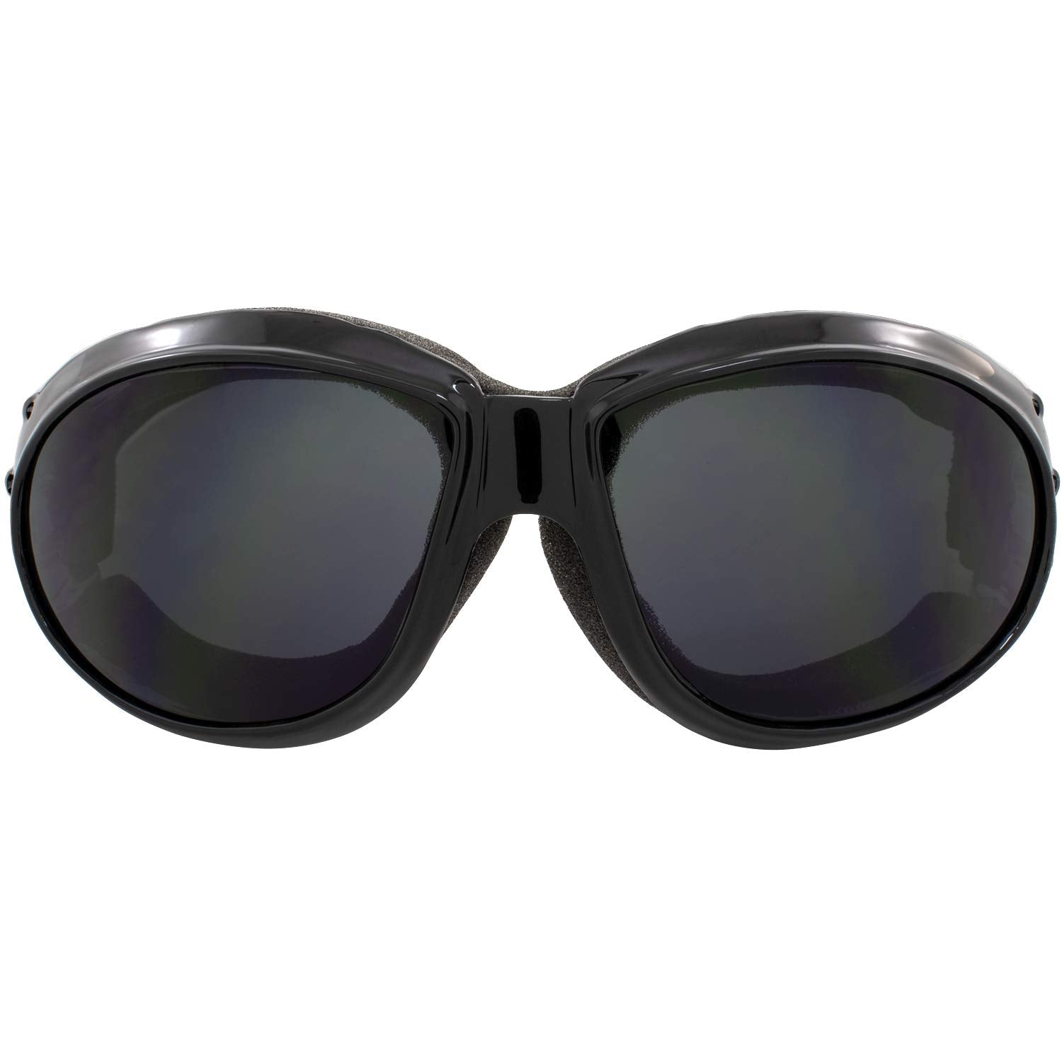 Global Vision Eliminator Dirt Bike Padded Motorcycle Riding Goggles For Men And Women (Black Frame/Smoke Lens) (Black Frame/Dark Smoke Lens)