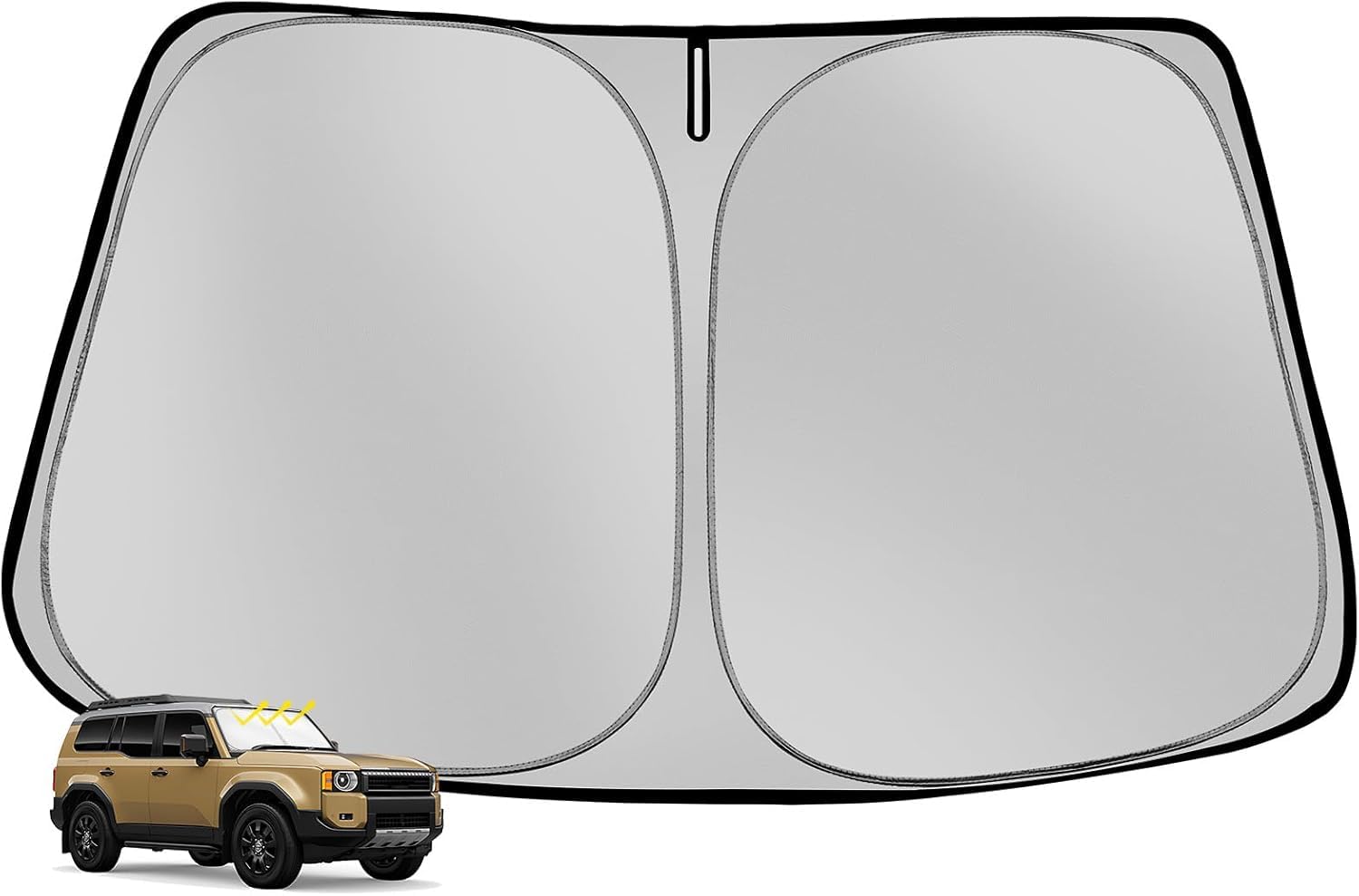 Fonowka Windshield Sun Shade For 2024-2025 Toyota Land Cruiser Foldable Sun Sunshade For Car Front Window Blocks Uv Rays And Hea
