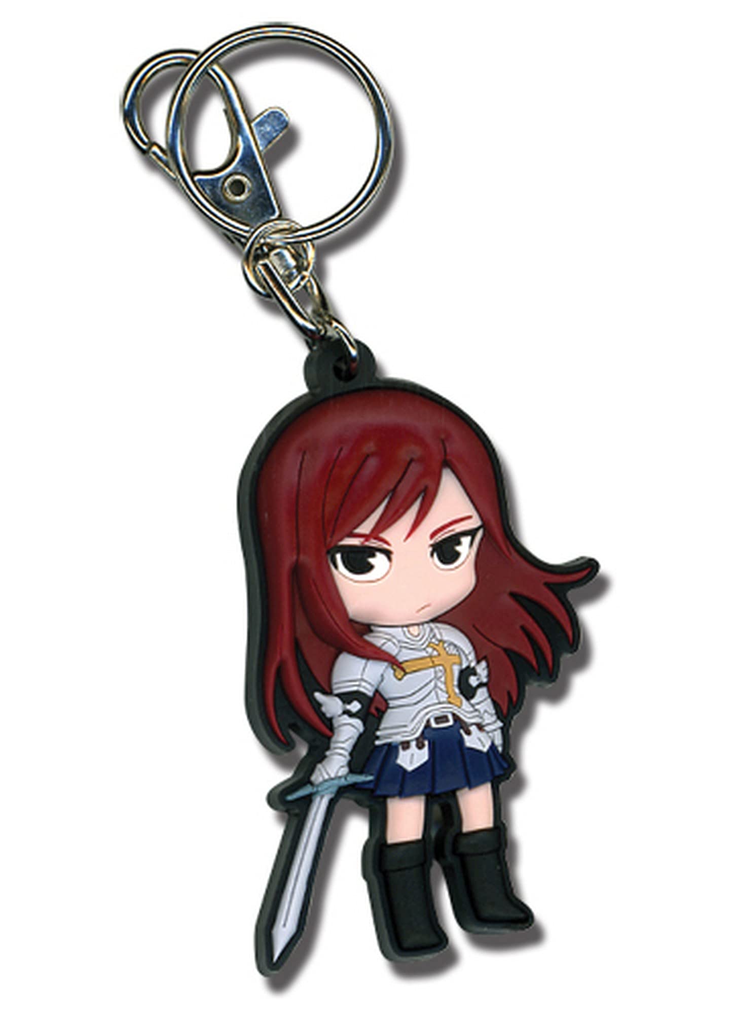 Great Eastern Entertainment Fairy Tail Sd Erza Pvc Keychain Multi-Colored, 2''