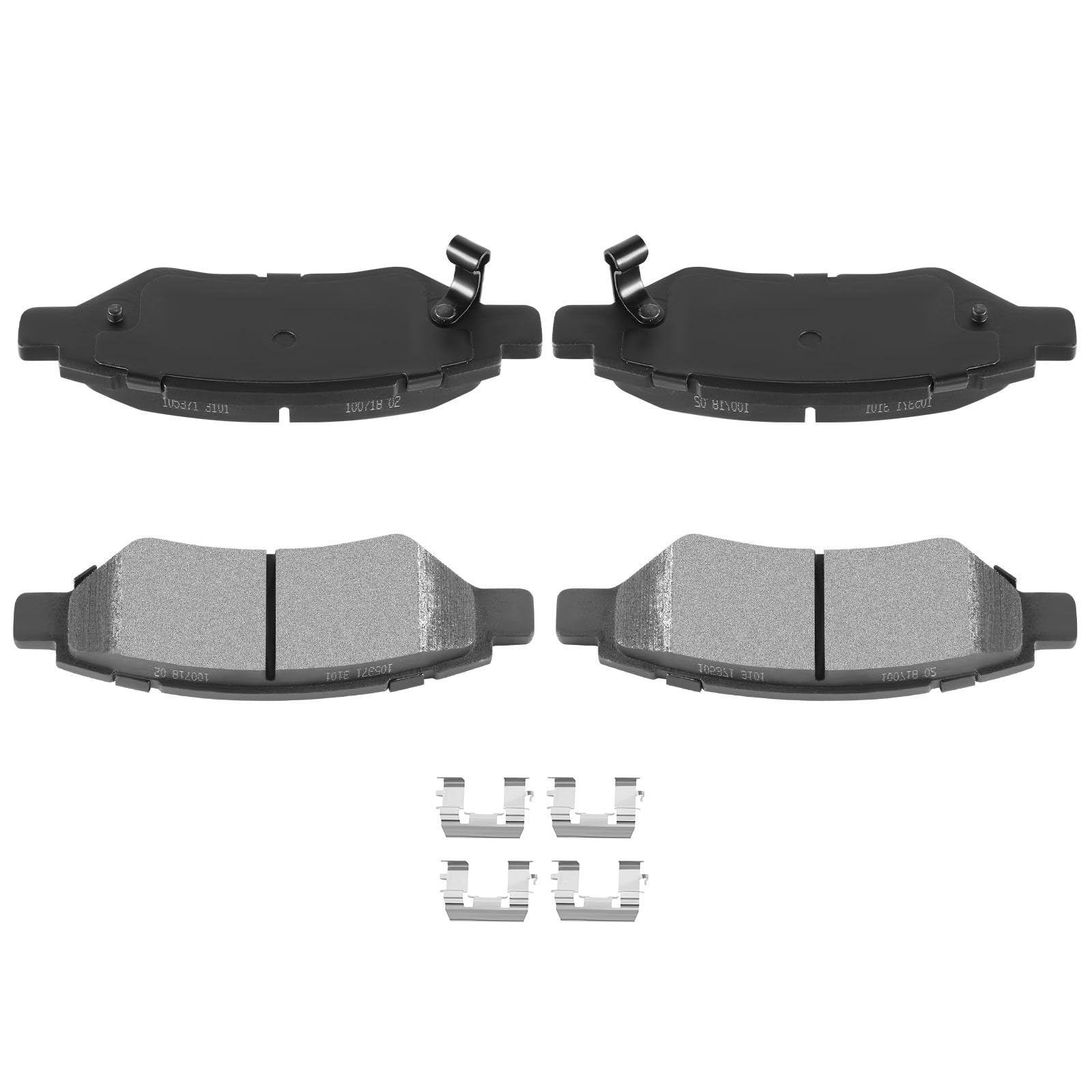 Automuto 4Pcs Rear Semi-Metallic Disc Brake Pads Set D1337 For Cadillac Cts 2008-2014,For Cadillac Srx 2010-2016,For Chevrolet C