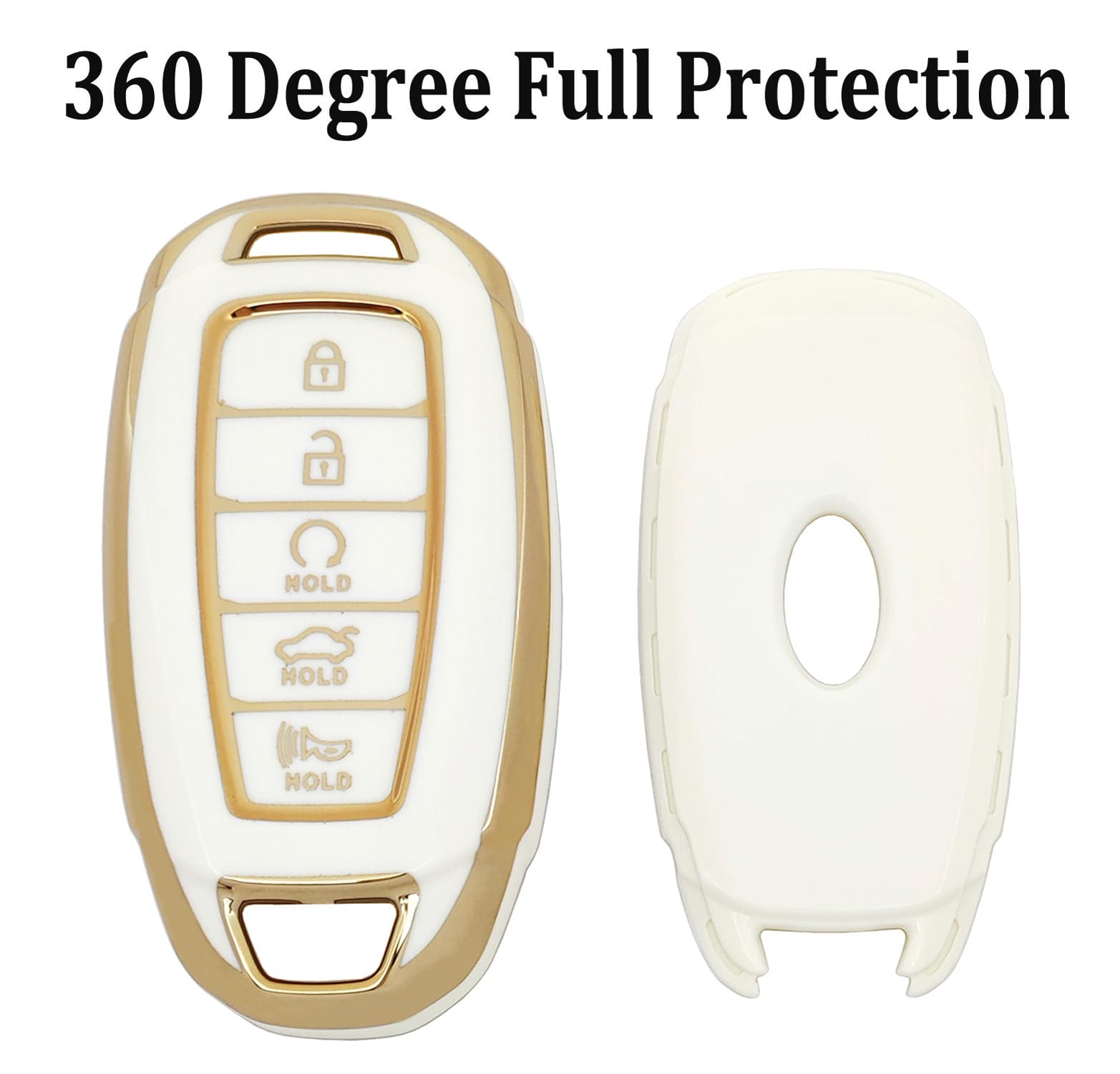 Arruweer Key Fob Cover For Hyundai Soft Tpu Key Fob Case Holder Compatiable With Hyundai Elantra Gt Sport Santa Fe Palisade Kona