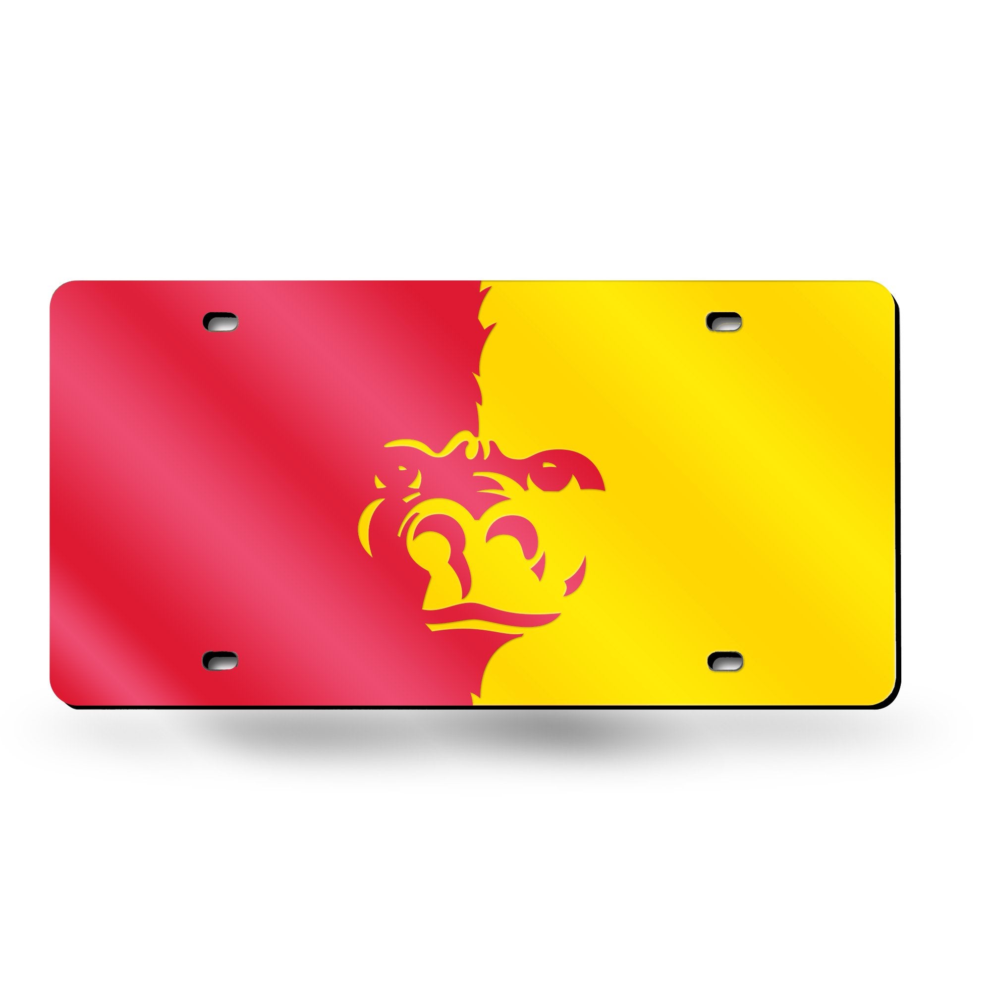 Rico Industries Ncaa Pittsburg State Gorillas Laser Inlaid Metal License Plate Tag Team Color, 6 X 12-