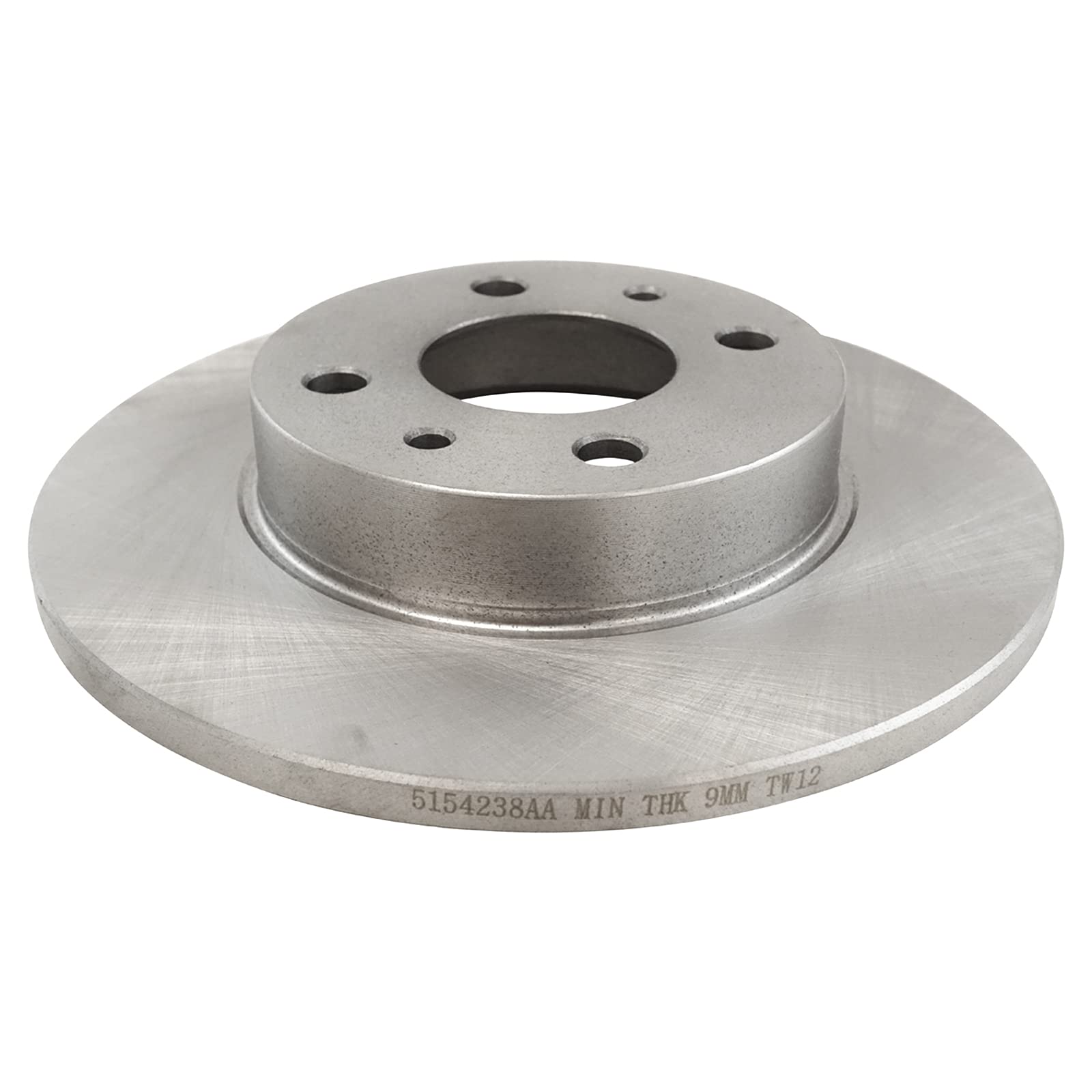 TRQ Rear Brake Pad & Rotor Kit Brake Pads Brake Rotor Ceramic Solid Compatible with 2012-2019 Fiat 500