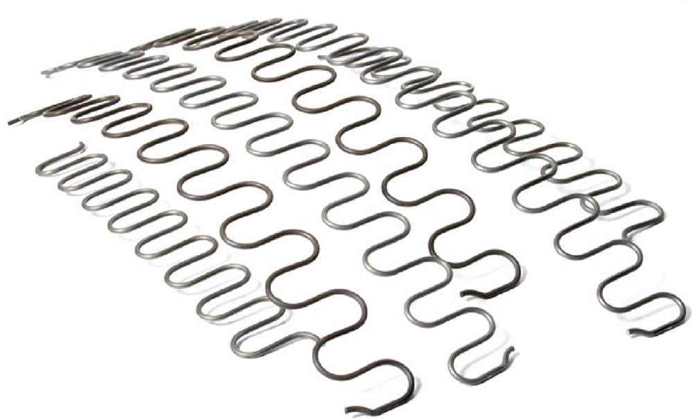 Zig zag furniture and auto upholstery oil tempered sinuous springs 9 Gauge, 10 foot length roll made in the USA