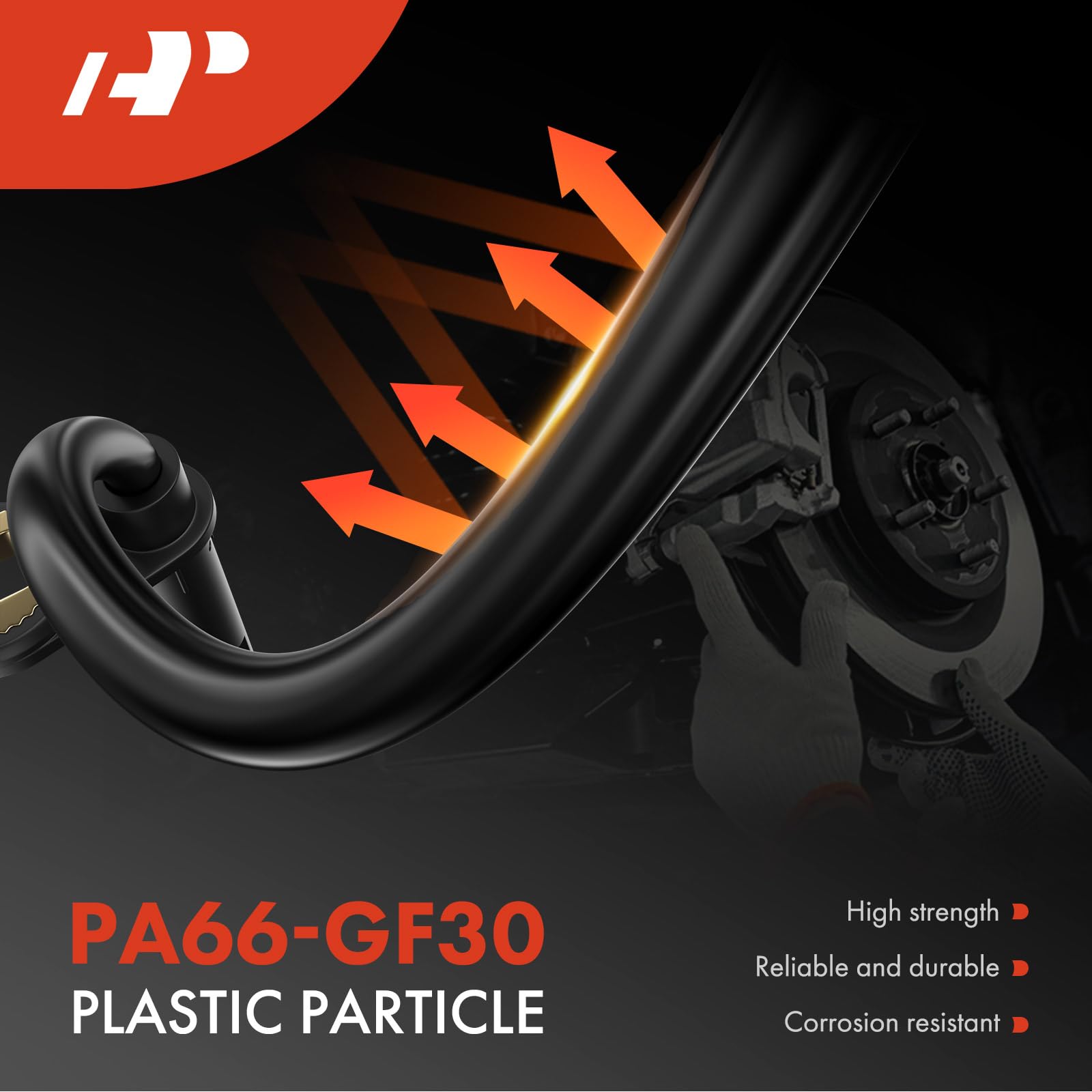 A-Premium Front Left or Right ABS Wheel Speed Sensor Compatible with Cadillac, Chevy & GMC Models - Silverado, Sierra, Tahoe, Yu