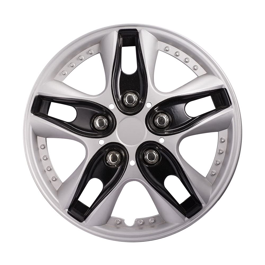 Atmomo 12 Inch Black Hubcap Wheel Cover Replacement Car Vehicle Wheel Rim Skin Cover Pack Of 4