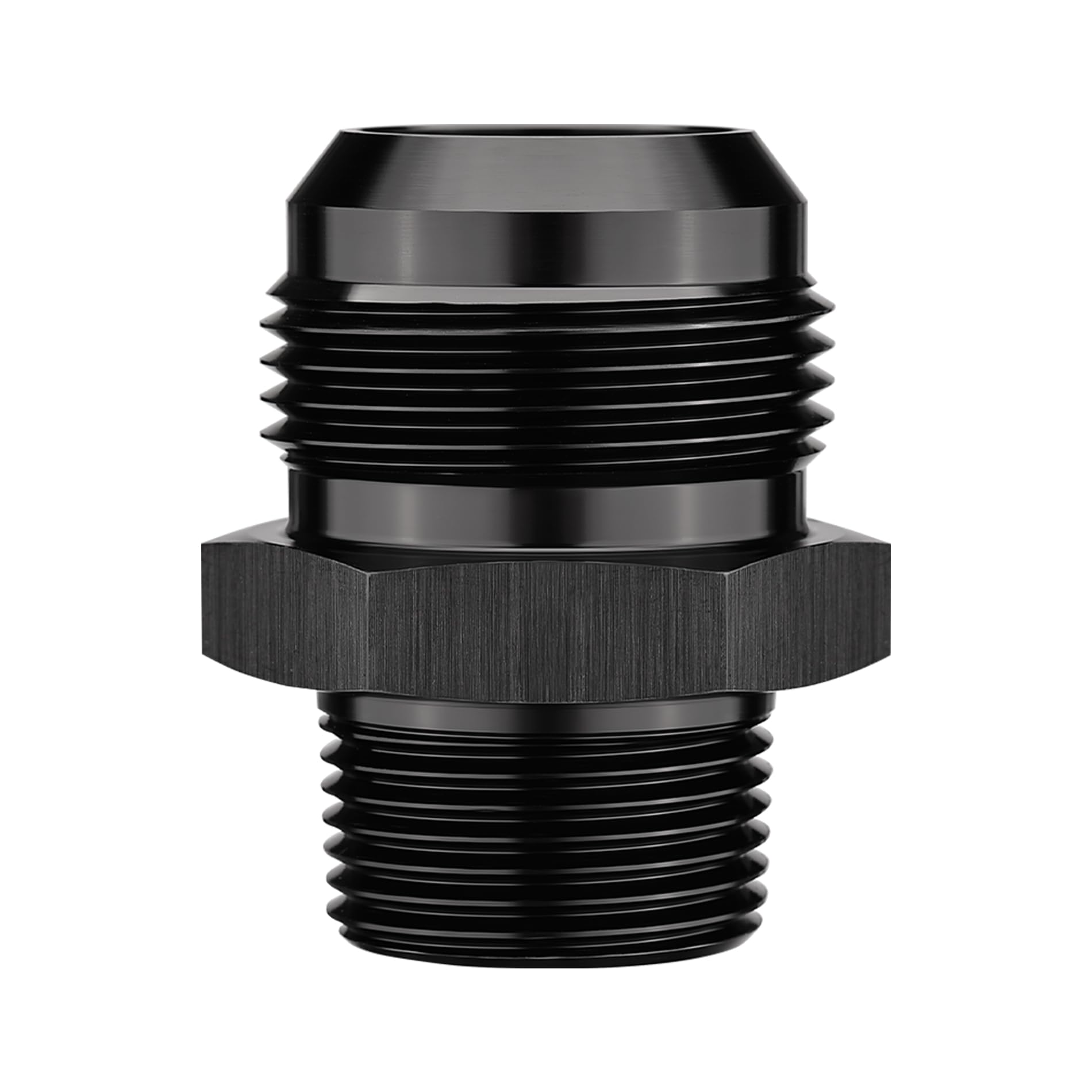 Evil Energy 16An Male Flare To 3/4'' Npt Pipe Fitting Adapter Straight Aluminum Black