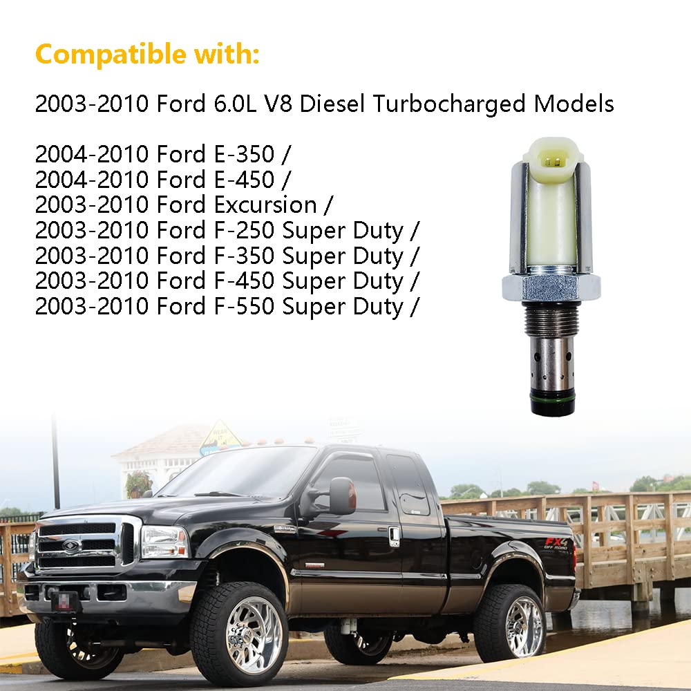 IPR Valve 6.0 Powerstroke Injector Pressure Regulator | Fit for 2003-2010 F250 F350 F450 F550 E450 Super Duty Excursion, 04-10 E