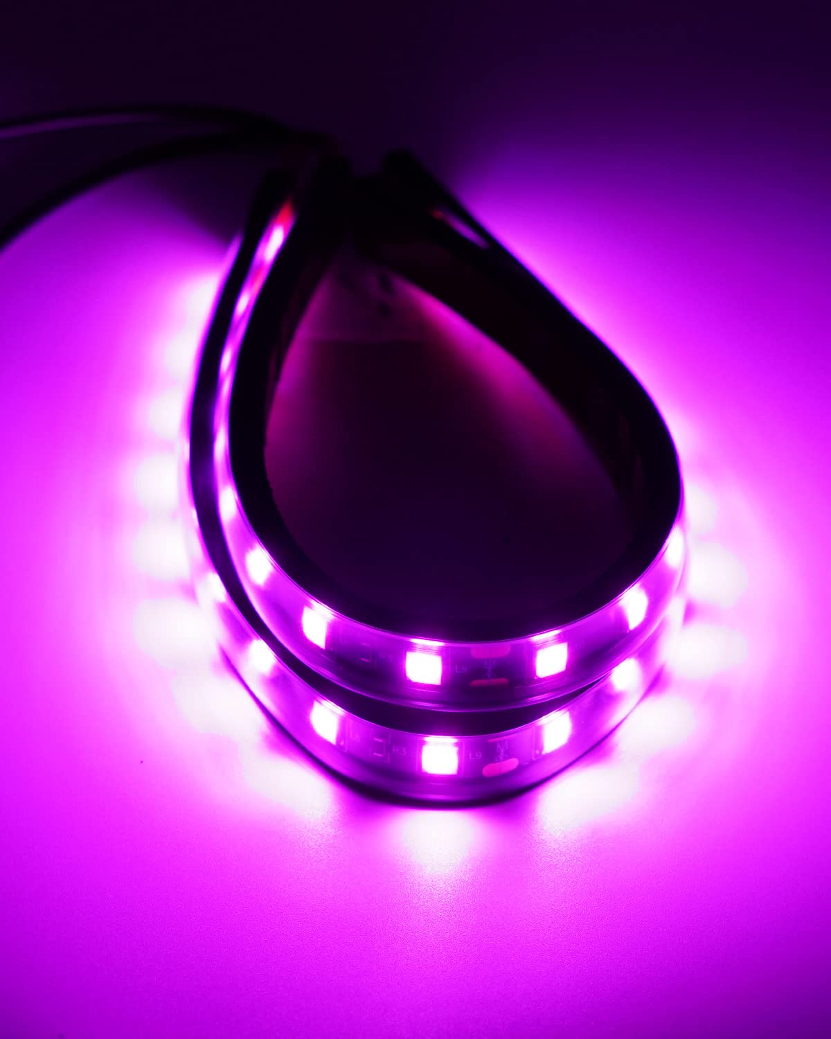 12V Led Light Strip 12.75Inch Waterproof Led Light Strips For Cars Motorcycles Golf Cart Interior & Exterior Marine Boat Pink Le