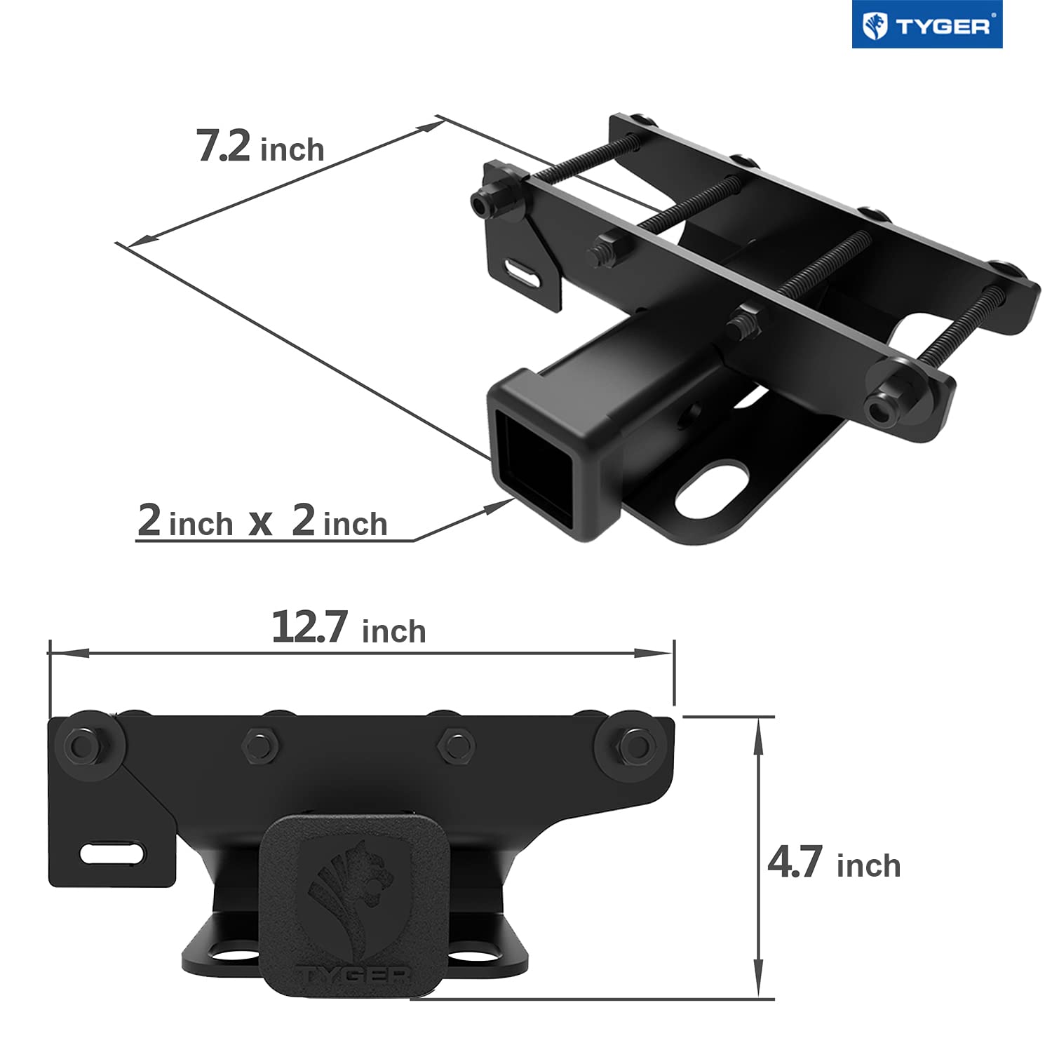 Tyger Auto Tg-Hc2J003B Hitch & Cover Kit Compatible With 2018-2024 Jeep Wrangler Jl/Jlu (Include 20-24 Diesel Engine; 21-24 4Xe)