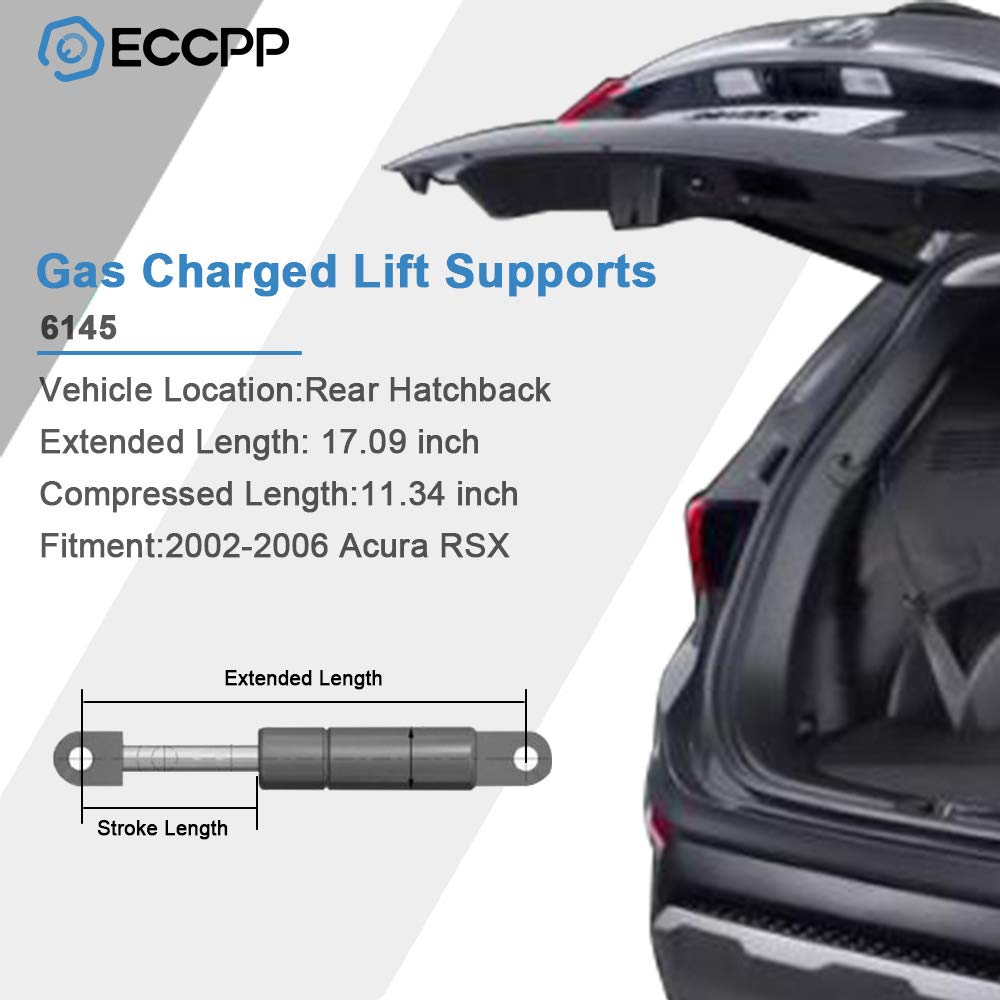 Eccpp Lift Supports Rear Hatch Struts Gas Springs Shocks For Acura Rsx 2002-2006 Compatible With 6145 Strut Set Of 2