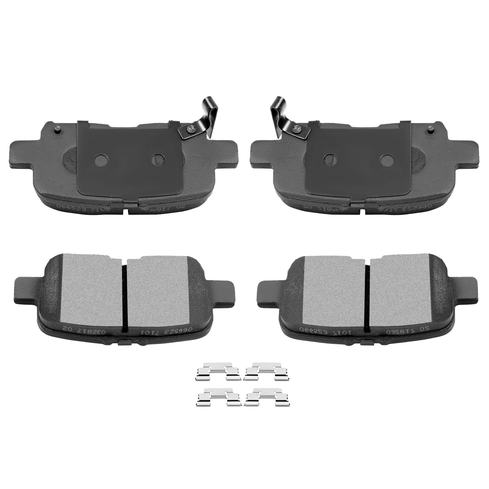 Automuto 4Pcs Rear Ceramic Disc Brake Pads Set D865 For Acura Mdx 2001-2006,For Honda Odyssey 2002-2004,For Honda Pilot 2003-200