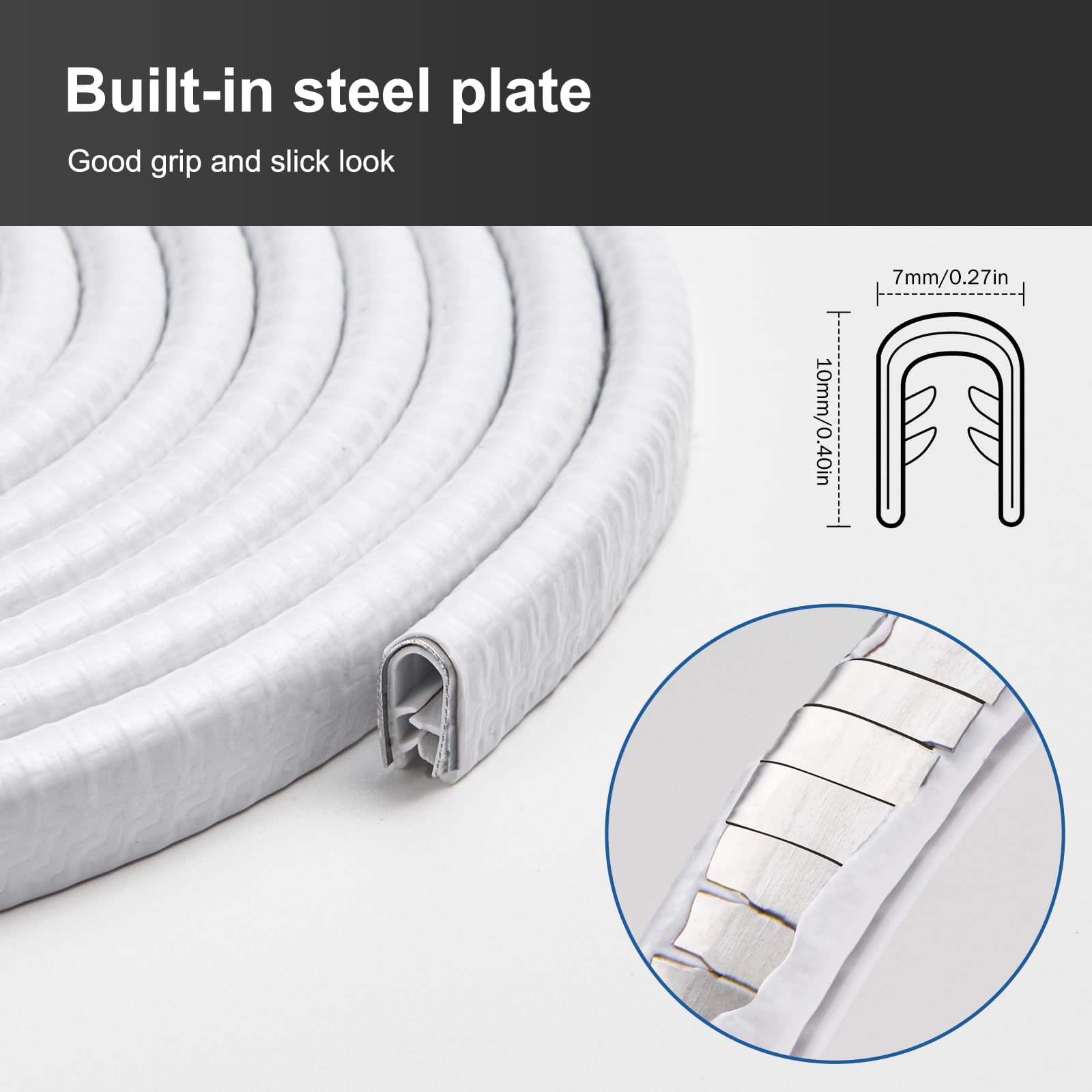 Car Door Edge Guards 32Ft(10M) Universal Rubber U Shape Edge Trim Car Door Protector Edge Guards Rubber Seal Protector For Most