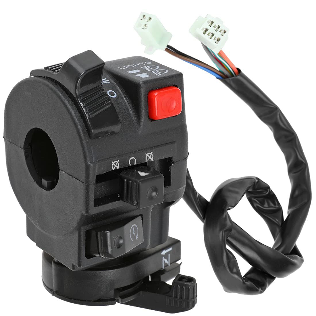 FVRITO 5 Function 9 Wire Left Starter Kill Light Choke Switch Assembly for 150cc 200cc 250cc 300cc TaoTao RoKeta Coolster ICEbea