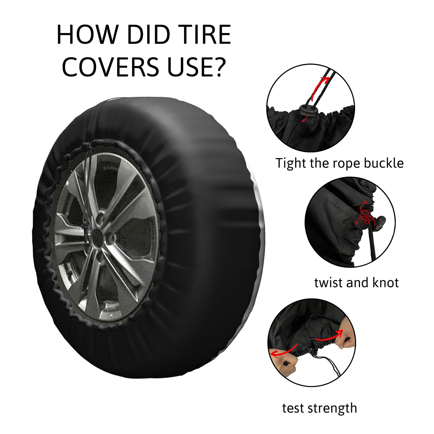 Camper Spare Tire Cover Mountain Adventure Wheel Protectors Tyre Covers Weatherproof Wheel Covers Universal Fit For Trailer Rv S