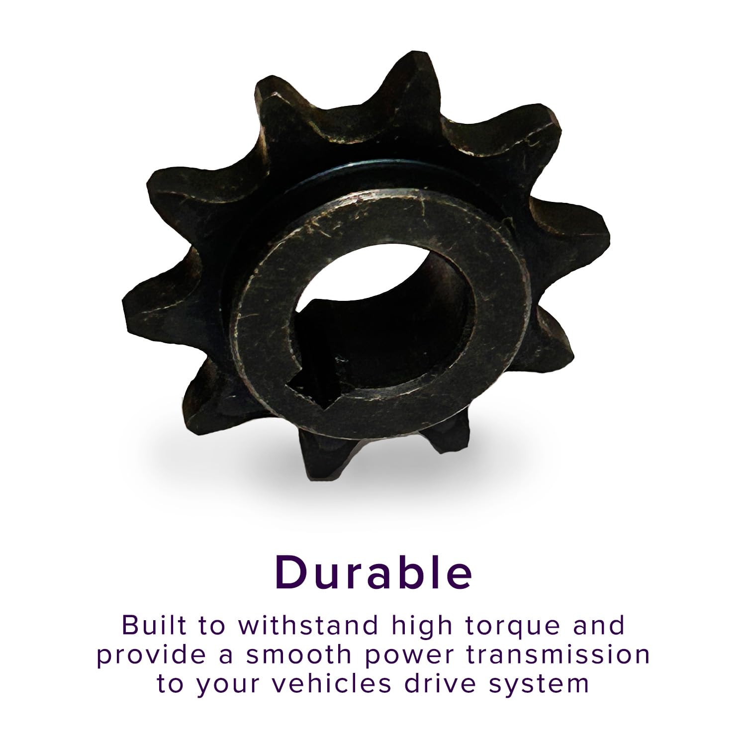 Alveytech 10 Tooth #40/#41/420 Chain Sprocket With 5/8 Bore - For The Baja, Coleman, Hammerhead, Manco, Predator 212Cc 6.5 Hp, Realtree, Yerf-Dog, Mini Dirt Bike, Go-Kart Drive Torque Converter Parts