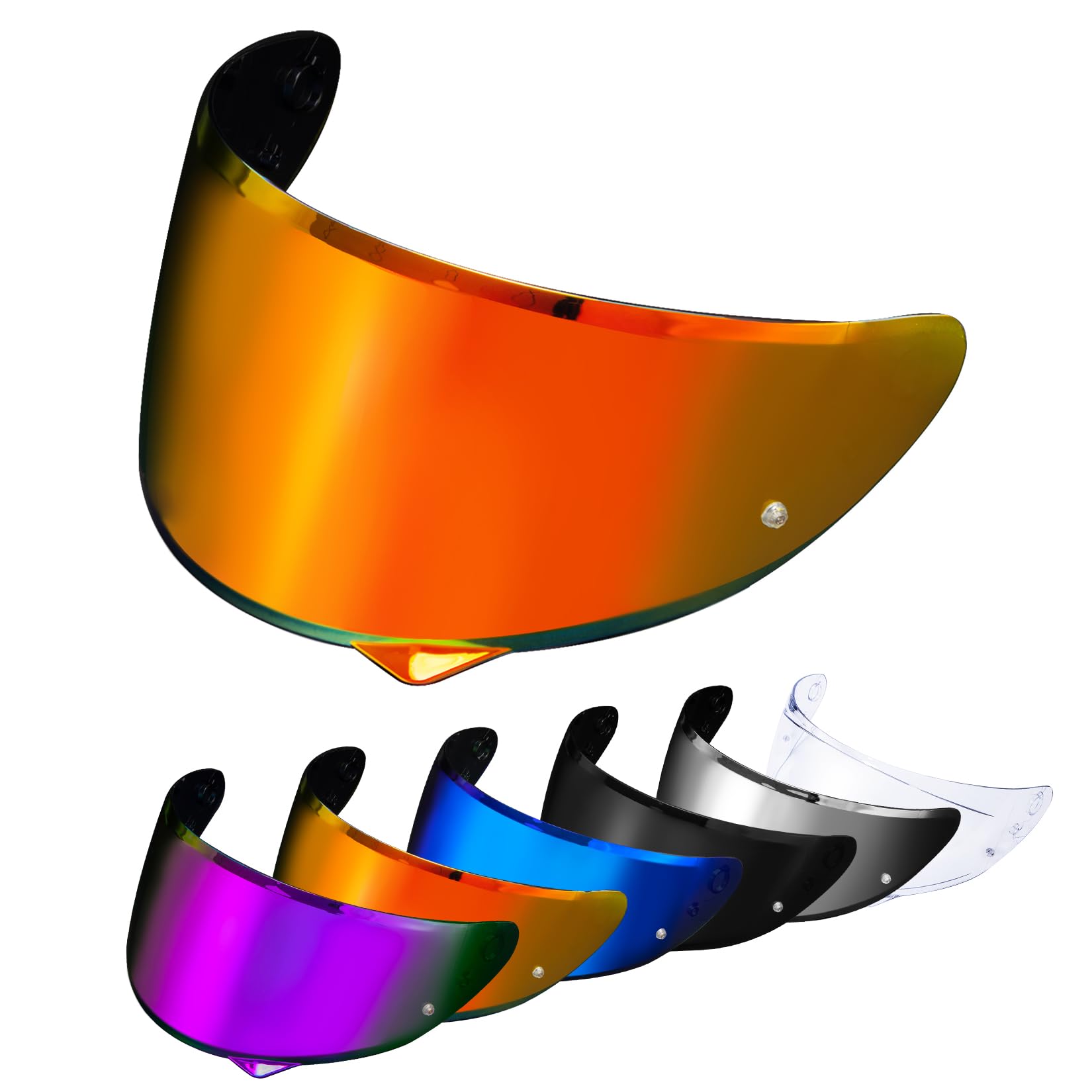 PSLER HJ-34P Visor - HJ-34P Visor Tinted C10 Helmet Visor Pinlock-Ready Face Shield for HJ-34P C10,Deep Red