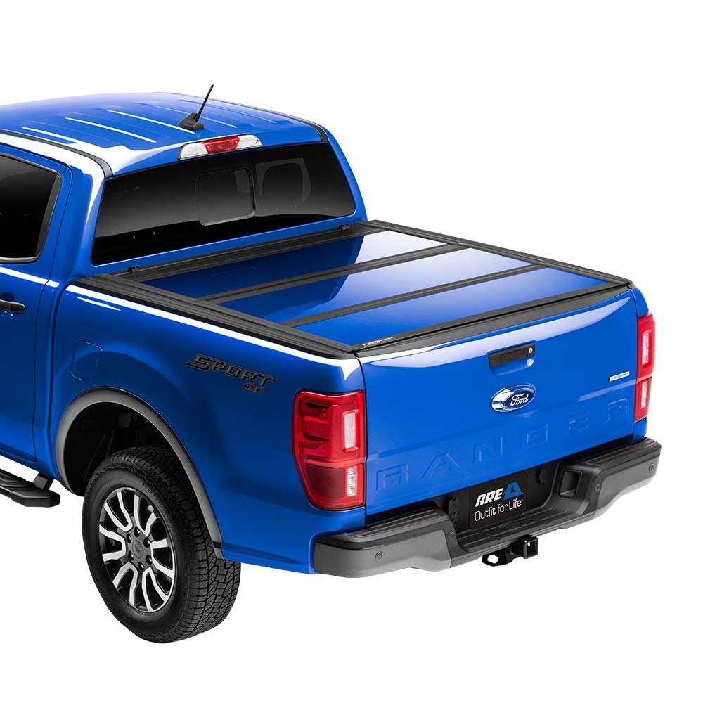 A.R.E. Fusion Painted Hard Fold Truck Bed Tonneau Cover | Ar22022L-J7 | Fits 2019 - 2021 Ford Ranger 5' Bed (41.6'), Paint Code: J7 Magnetic Effect