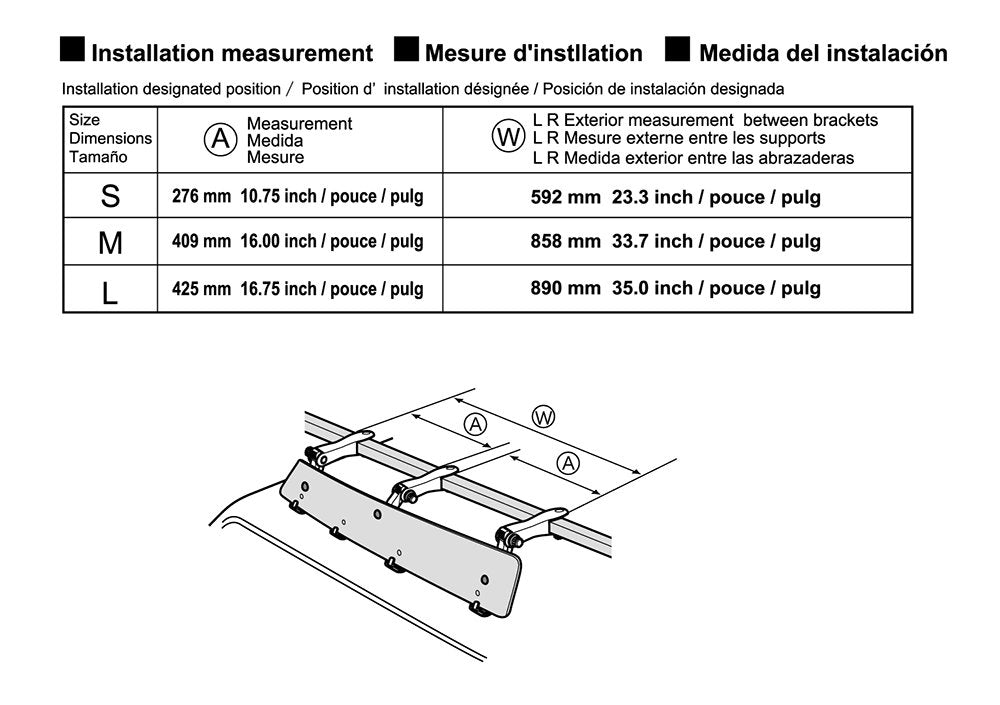 Inno Ina261 Medium Universal Mount (Fits Rounds, Square, Aero And Most Factory Bars) Fairing For Mid-Size Cars And Suv'S - 40-In