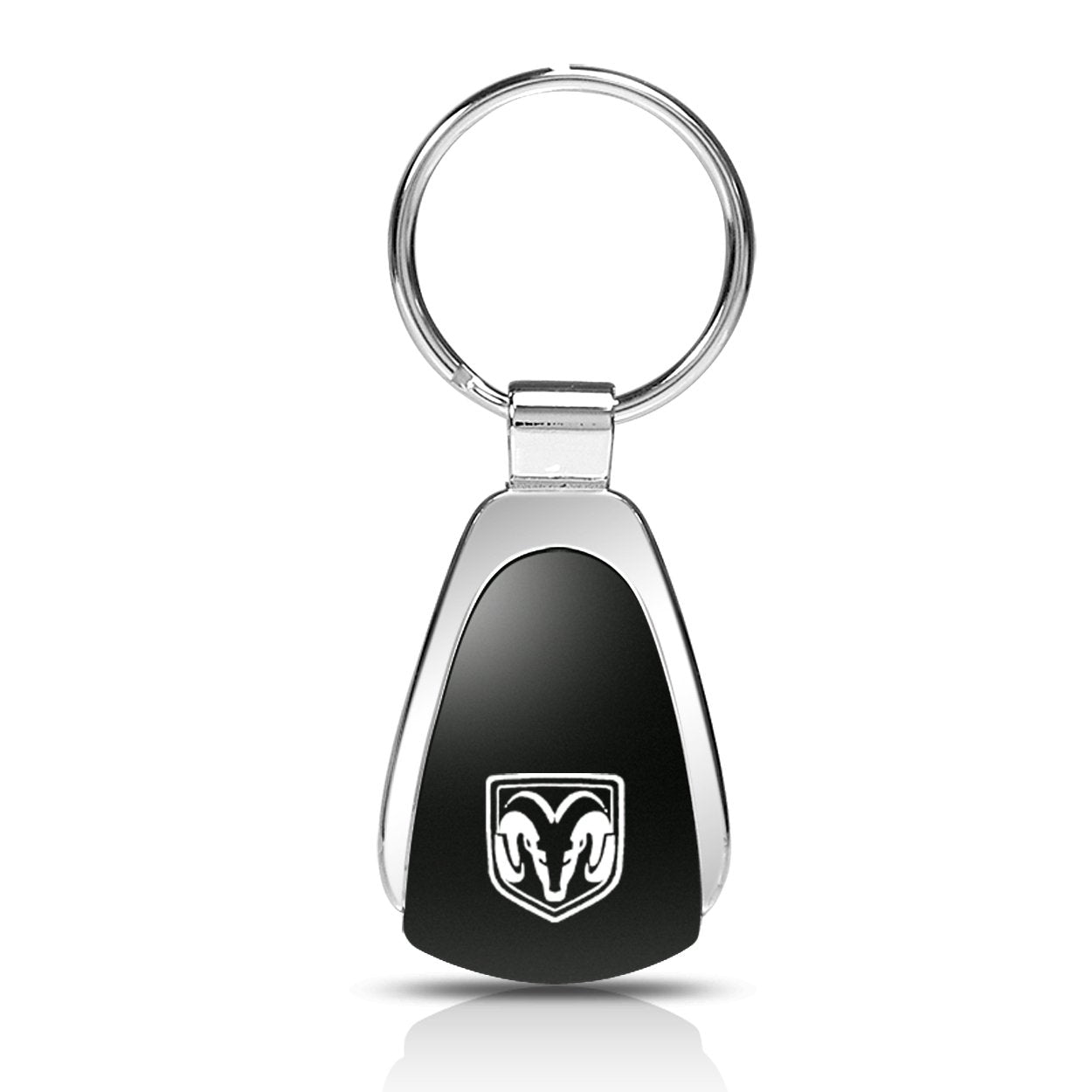 Au-Tomotive Gold Logo Tear Drop Key Chain For Dodge Ram (Black)