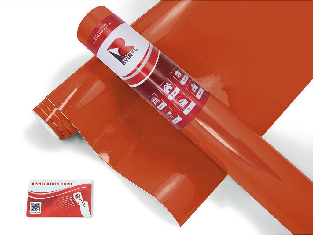3M 1080 G364 Gloss Fiery Orange 5Ft X 3Ft W/Application Card Vinyl Vehicle Car Wrap Film Sheet Roll