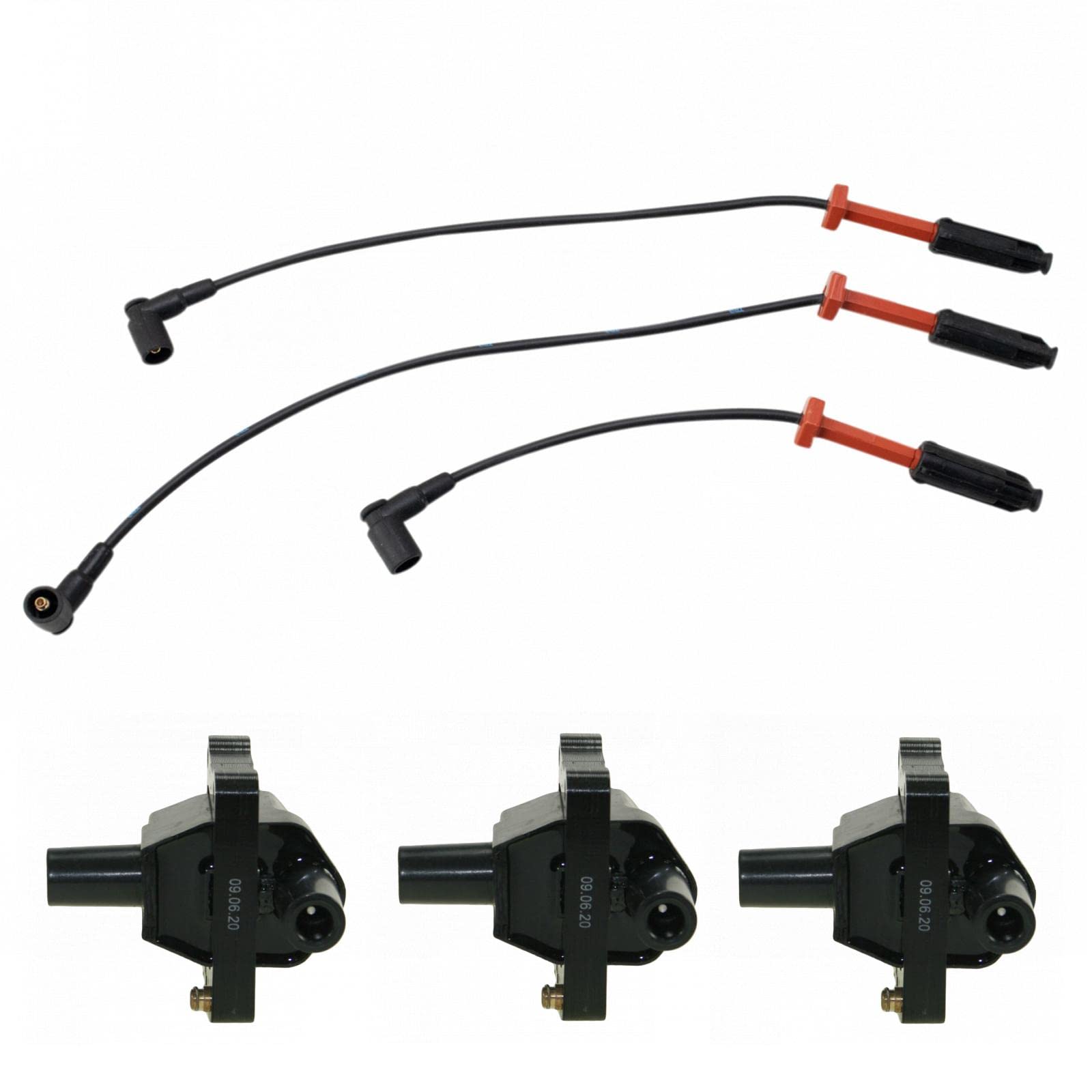 TRQ Engine Ignition Spark Plug Wires & Coil Kit for 2003-2006 Kia Sorento 3.5L