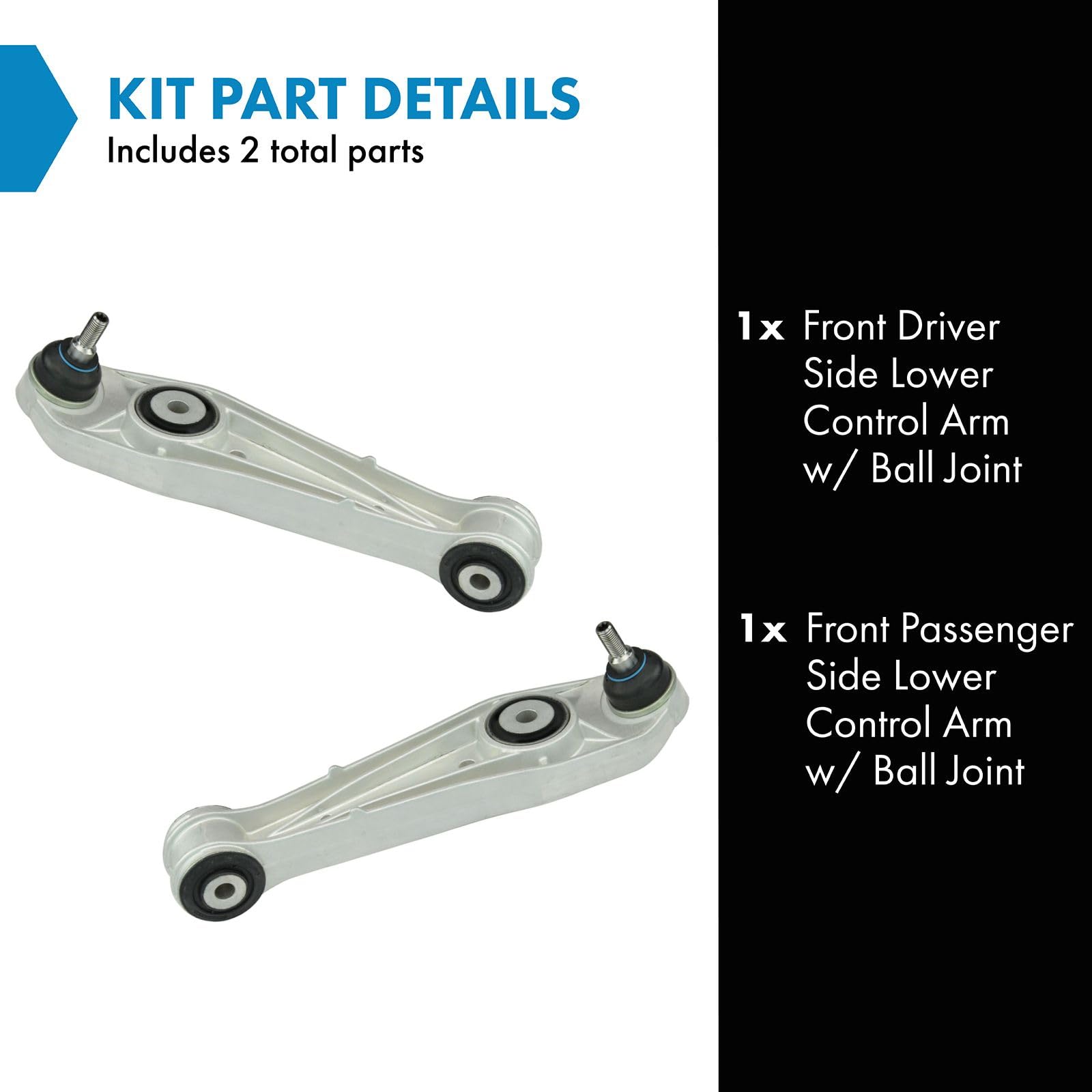 Trq Front Lower Control Arm With Ball Joint Set Compatible With 1999-2005 Porsche 911 1997-2004 Boxster