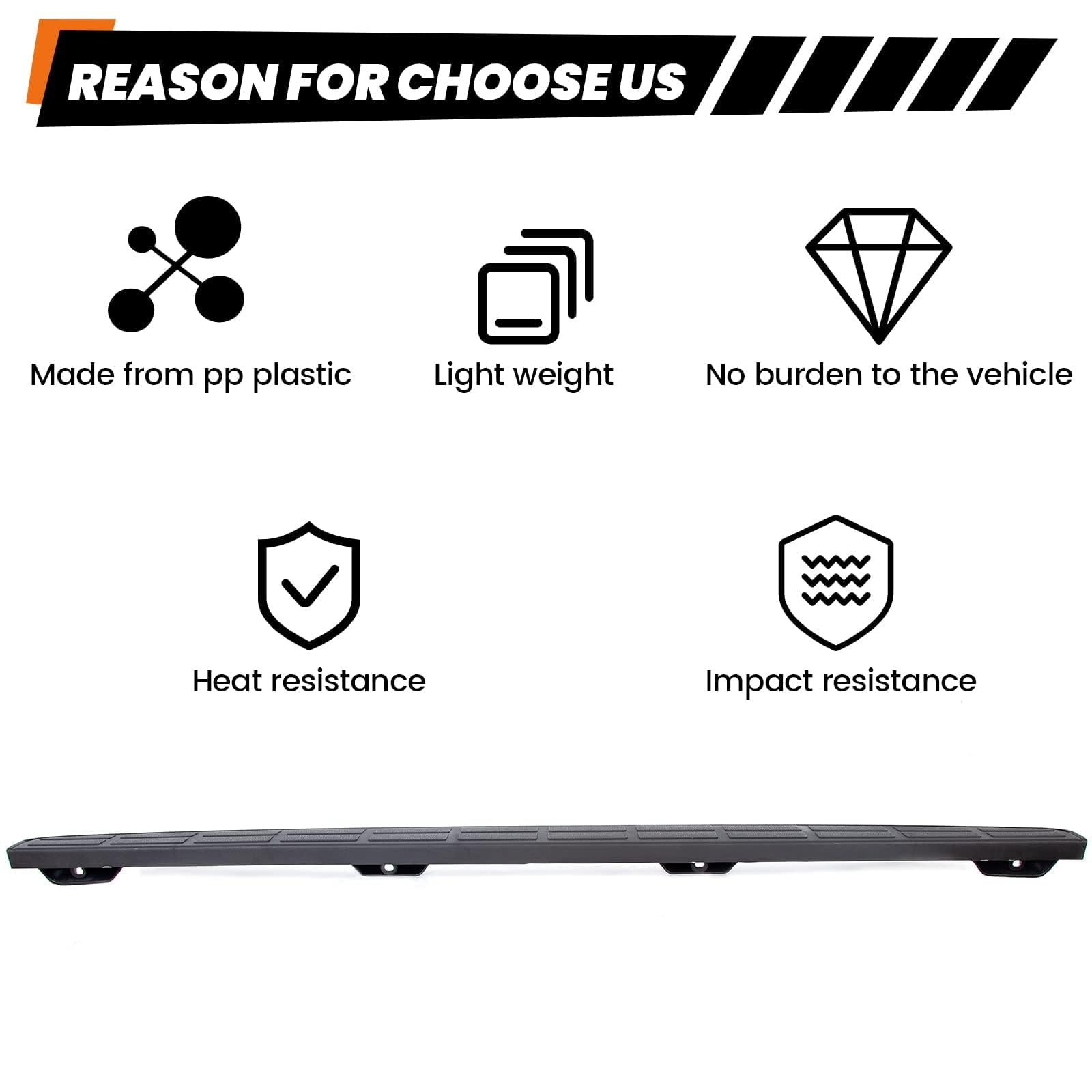 Ecotric Tailgate Spoiler Cap Cover Compatible With 1999-2007 Chevy Silverado Gmc Sierra Replacement For #15932249 #1909101 Moldi