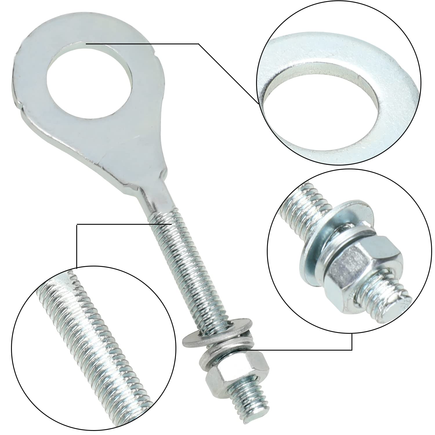 Yoxufa 15Mm Mini Bike Chain Adjuster Tensioner For Predator 212Cc 196Cc 6.5Hp Coleman Ct200U Bt200X Baja Warrior Mb200 Motovox Mbx10 Massimo Monster Moto Mmb80 Crf50 Xr50 50-125Cc Pit Dirt Bike Parts