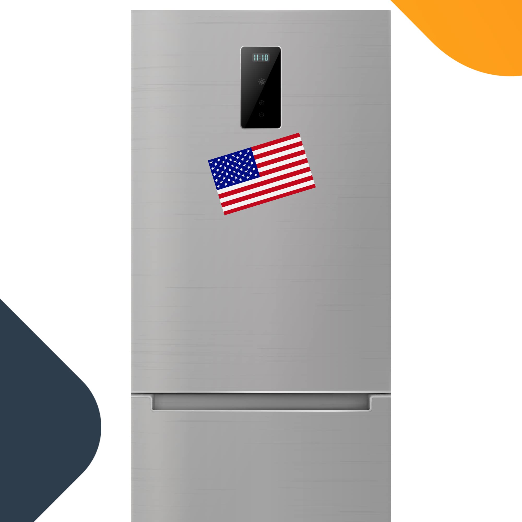 Magnet Me Up American Flag Magnet Decal, 5"x8", Heavy Duty Vinyl for Cars, Trucks, Lockers - Red, White, and Blue, Model 58F-1