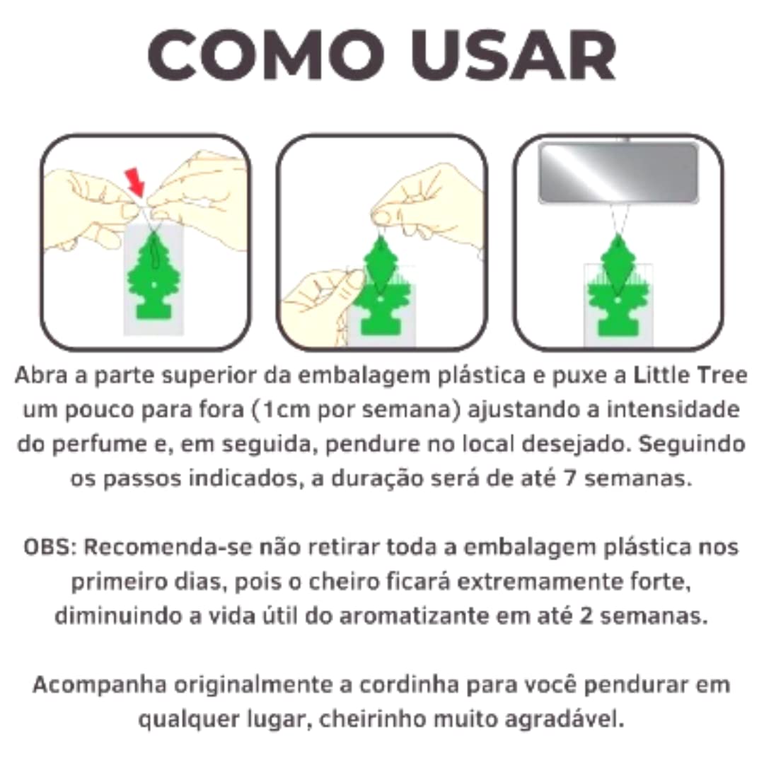 Little Trees Car Air Freshener | Hanging Paper Tree For Home Or Car | Black Ice | 3 Pack