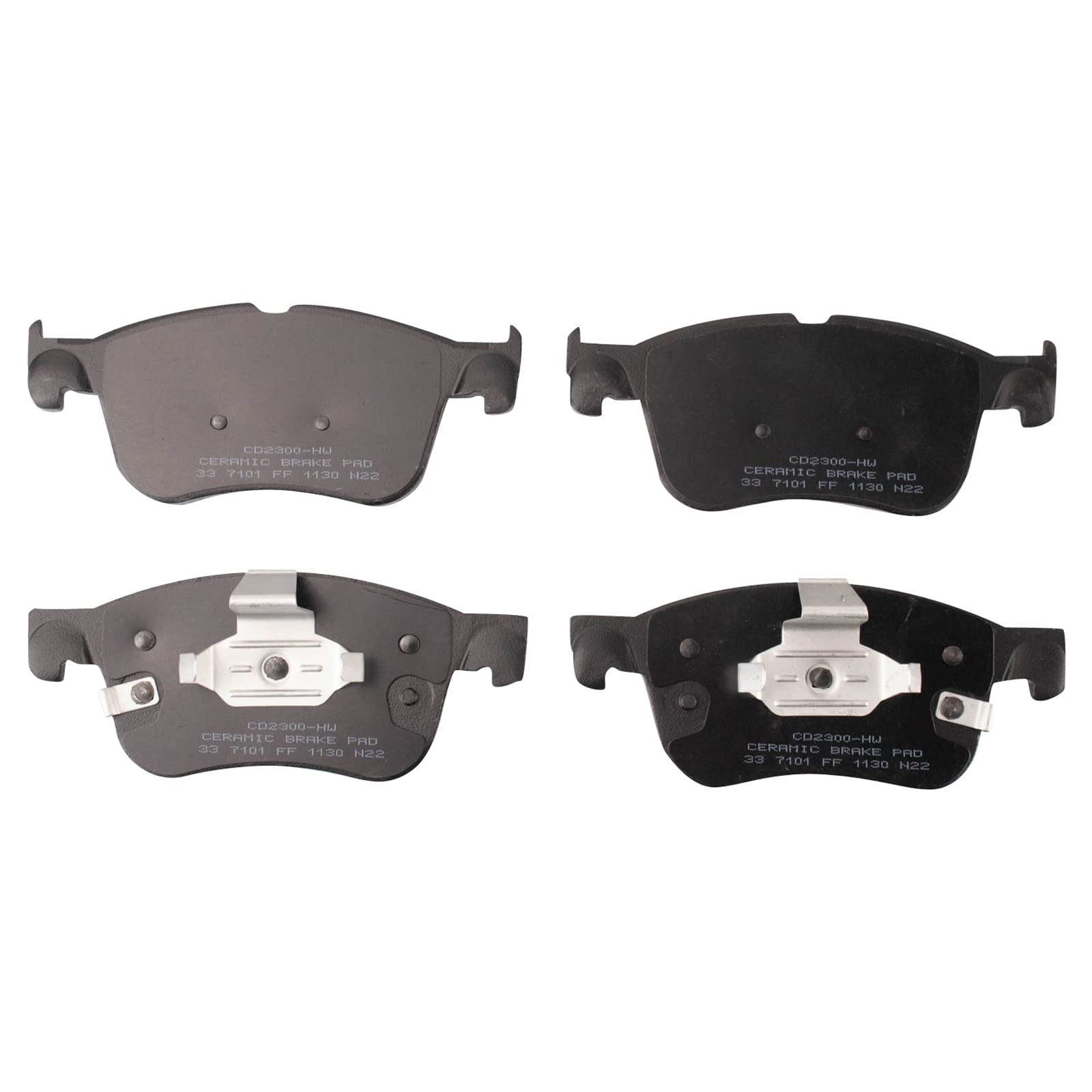 TRQ Front Brake Pads Ceramic Compatible with 2021-2022 Ford Bronco Sport 2020-2022 Escape 2022 Maverick Lincoln Corsair