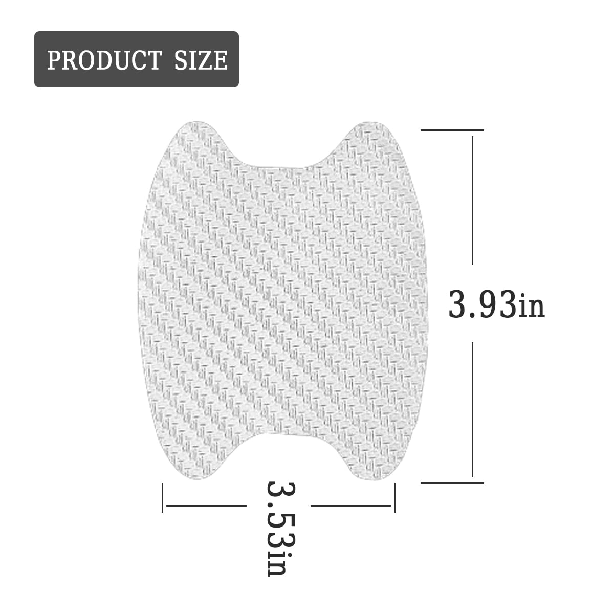 4Pcs Car Door Handle Sticker, Carbon Fiber Anti-Scratches Car Door Cup Protector, Non-Marking Auto Door Handle Protective Film, Universal For Most Car Handles (Silver/4Pcs)