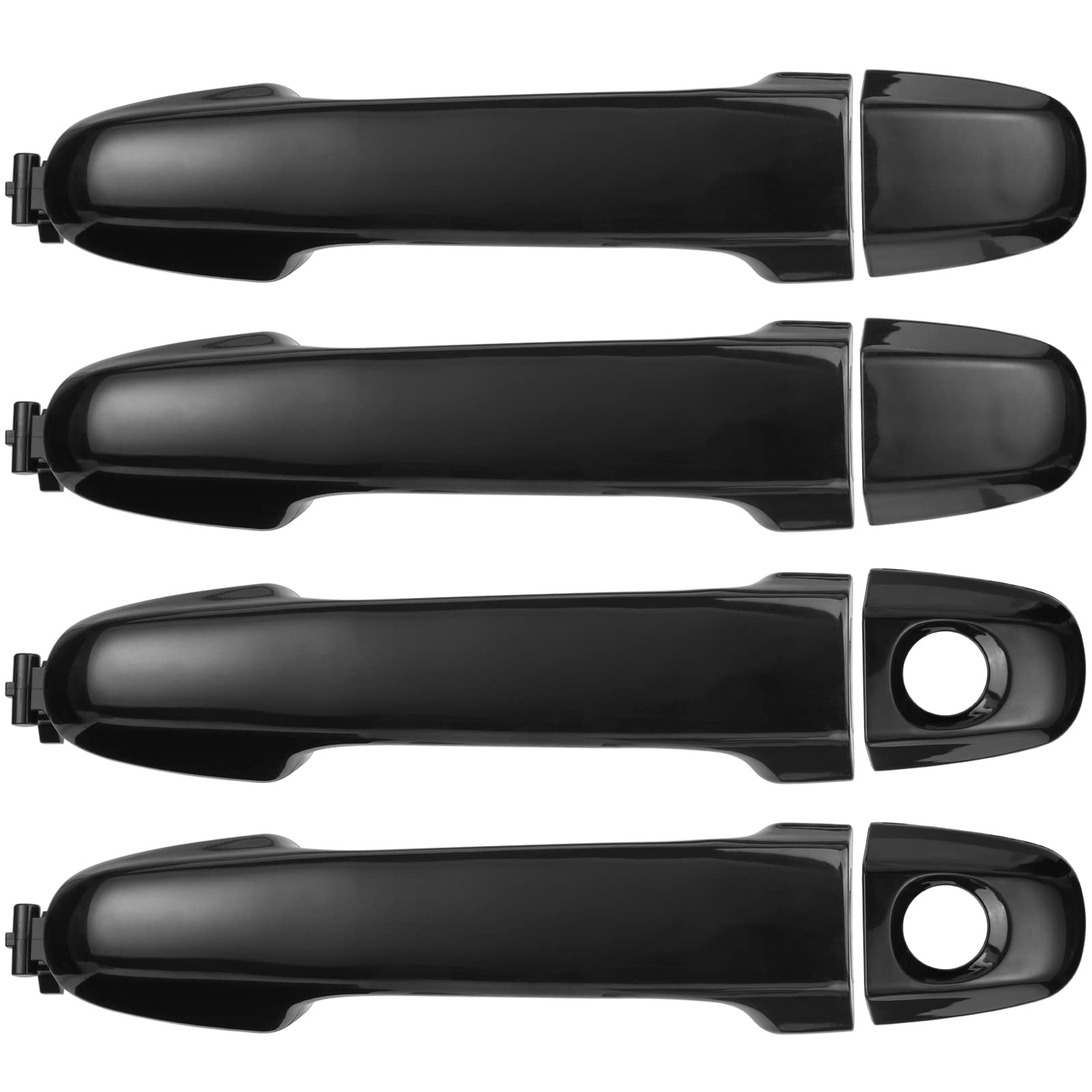 Front Rear Left Drive & Right Passenger Side Exterior Door Handle Set For Toyota Camry 2012-2017,Replaces 6921106090,Black,Pack Of 4