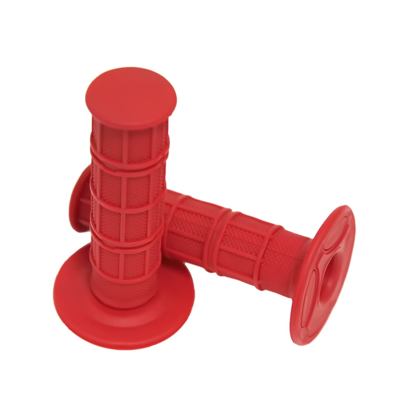 7/8'' Practical Motorcycle Hand Grips Dirt Bike Motocross Gel Handlebar 2Pc- Red