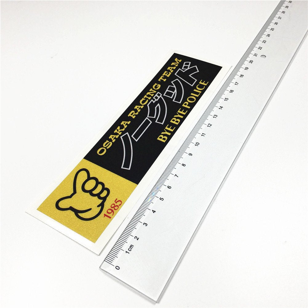 Japan Loop Family JDM NO Good Racing Team BYEBYE 1985 Car Stickers Motorcycle Vinyl Decals 18x4.7cm (Black)