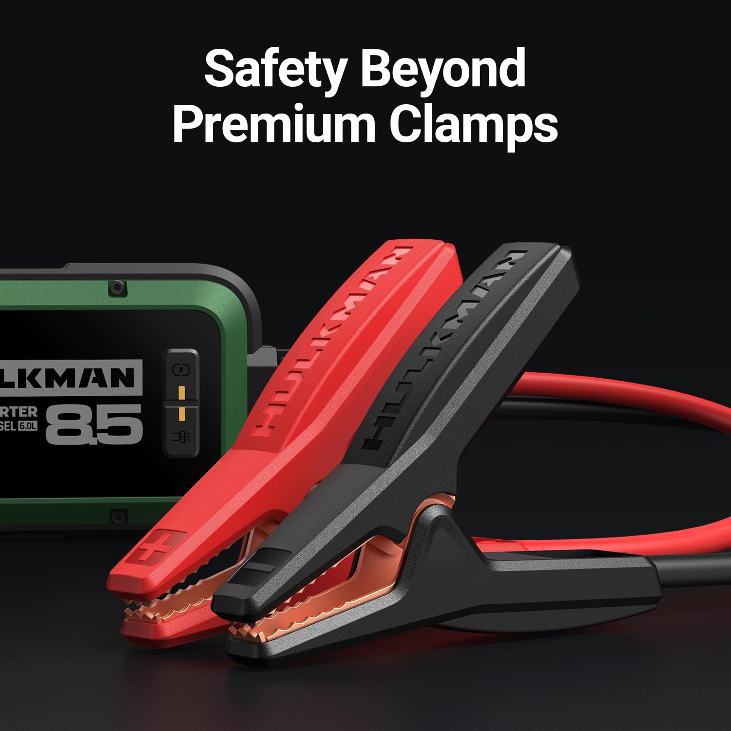 Hulkman Alpha85 Jump Starter, 2000A 74Wh Portable Battery Booster, Midnight Green, 12V, Includes Charger & Cables for Gas/Diesel Engines