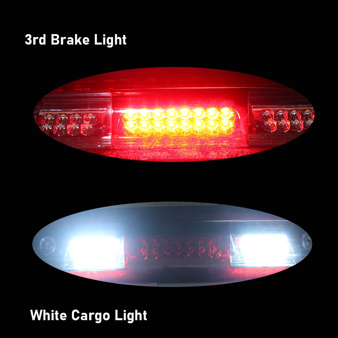 Npauto Led Third 3Rd Brake Light Cargo Lamp Replacement For 2014 2015 2016 2017 2018 Chevy Silverado/Gmc Sierra 1500 2500Hd 3500Hd, High Mount Stop Light Assembly, Red Lens