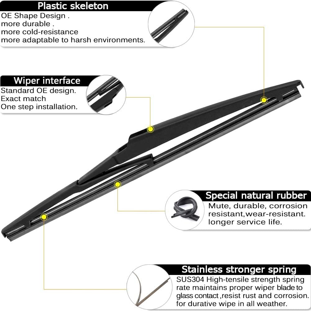 Autoboo 24''+20'' Windshield Wipers With 11'' Rear Wiper Blade Replacement For Kia Sorento 2011 2012 2013 2014 2015, 2010-2019 K