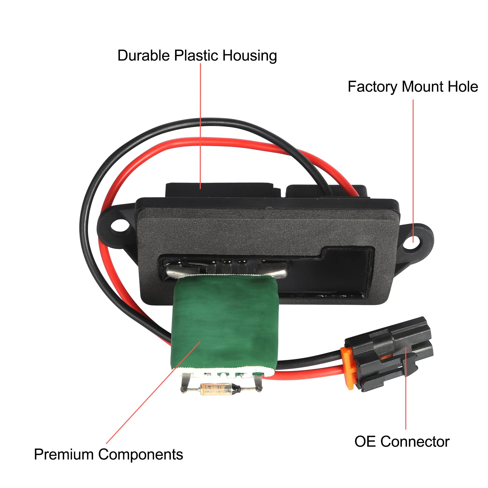 Hvac Blower Motor Fan Resistor Compatible With 1999-2006 Chevy Silverado Gmc Sierra, 2000-2002 Gmc Yukon, Replaces# 973-004, 153