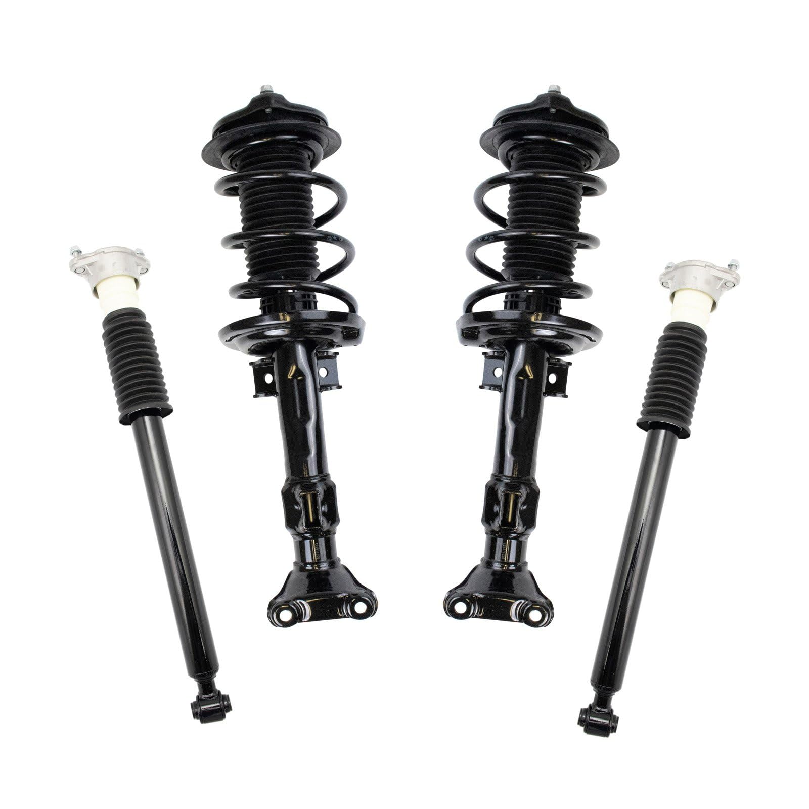 Trq Front And Rear Complete Strut Assembly & Shock Absorber Kit Complete Strut & Coil Spring Assembly Compatible With 2010-2014 